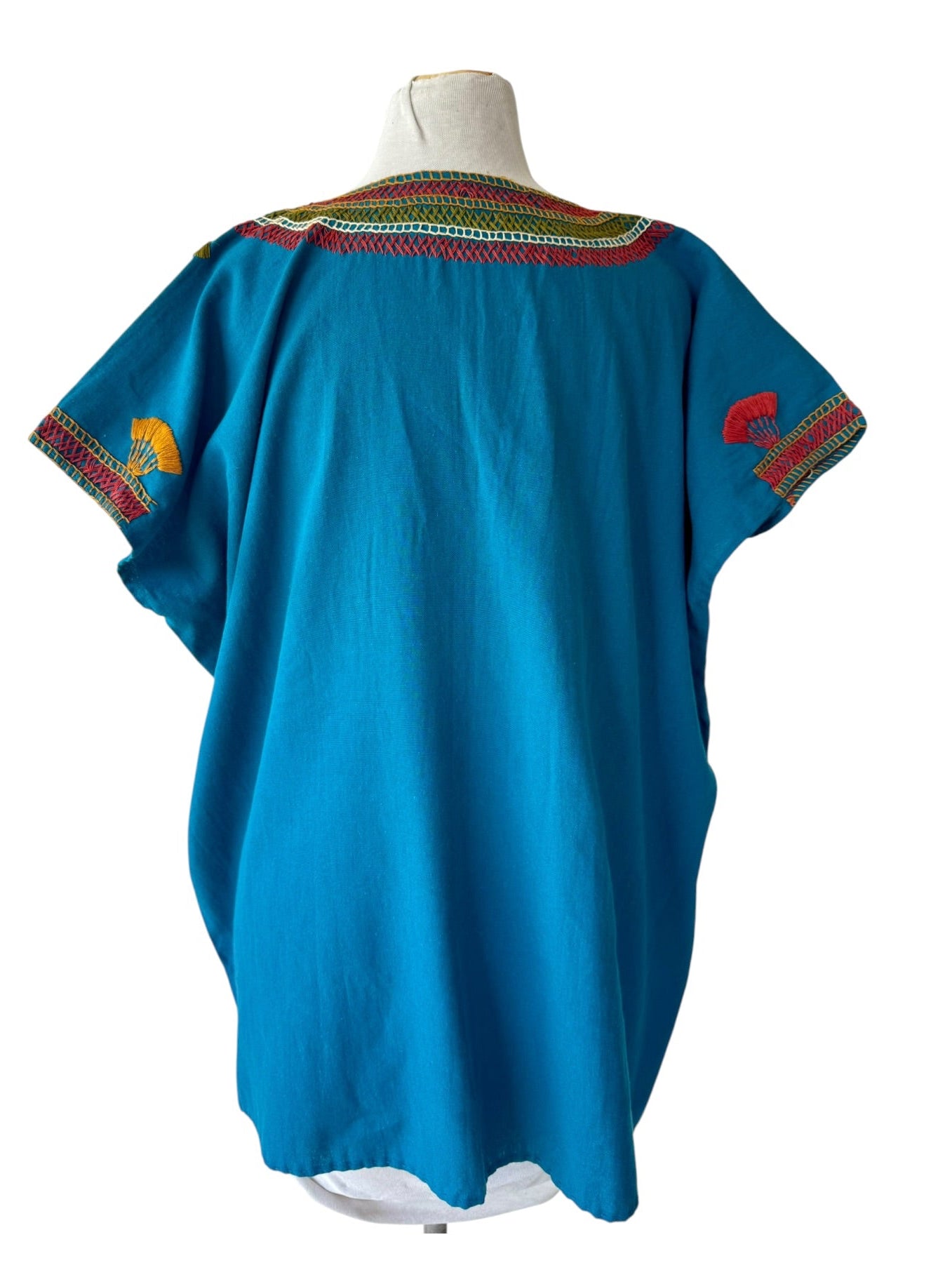 70s Embroidered Mexican Chiapas Tunic Top
