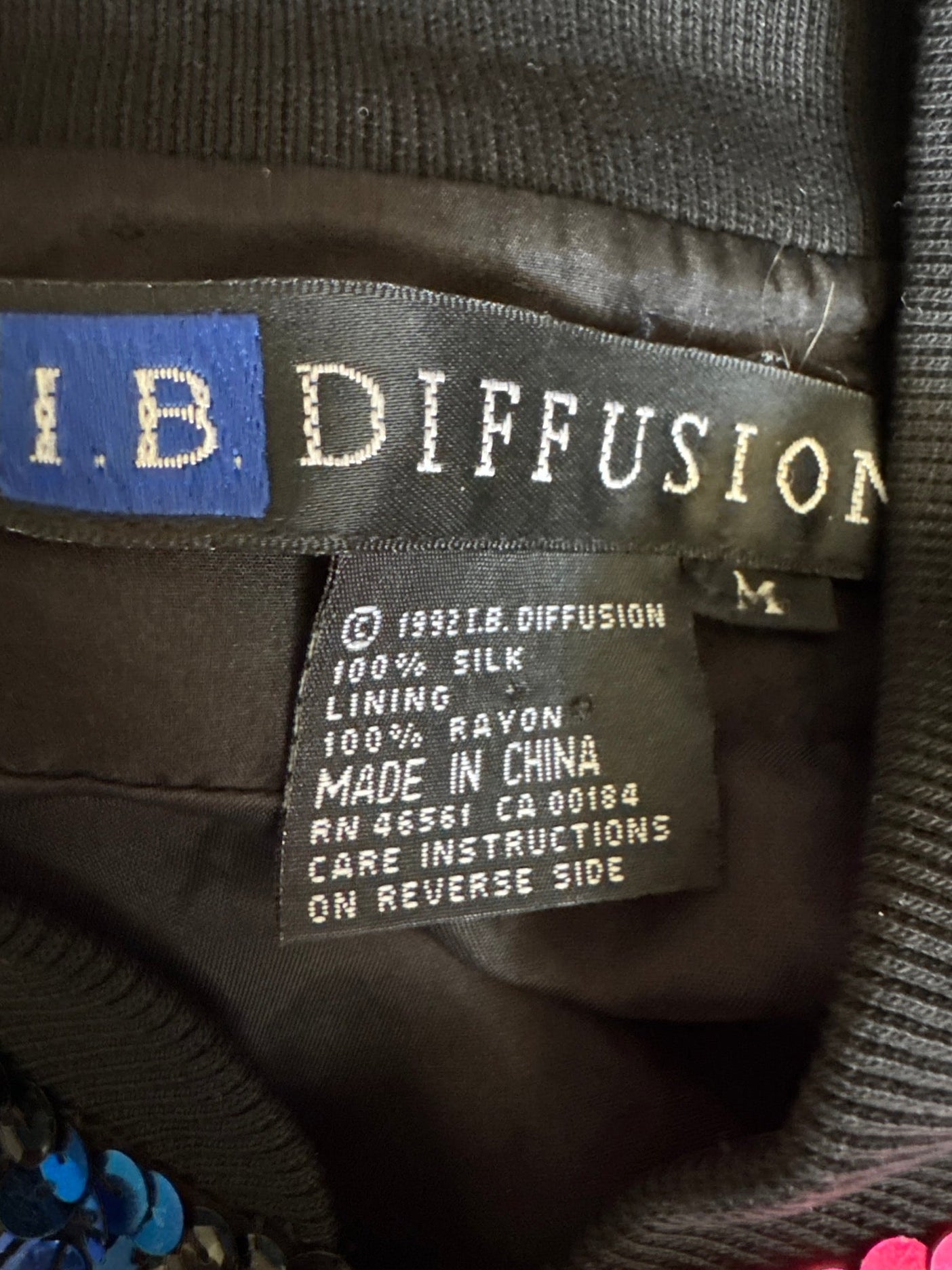 90s IB Diffusion Sequin Bomber Jacket Music Theme