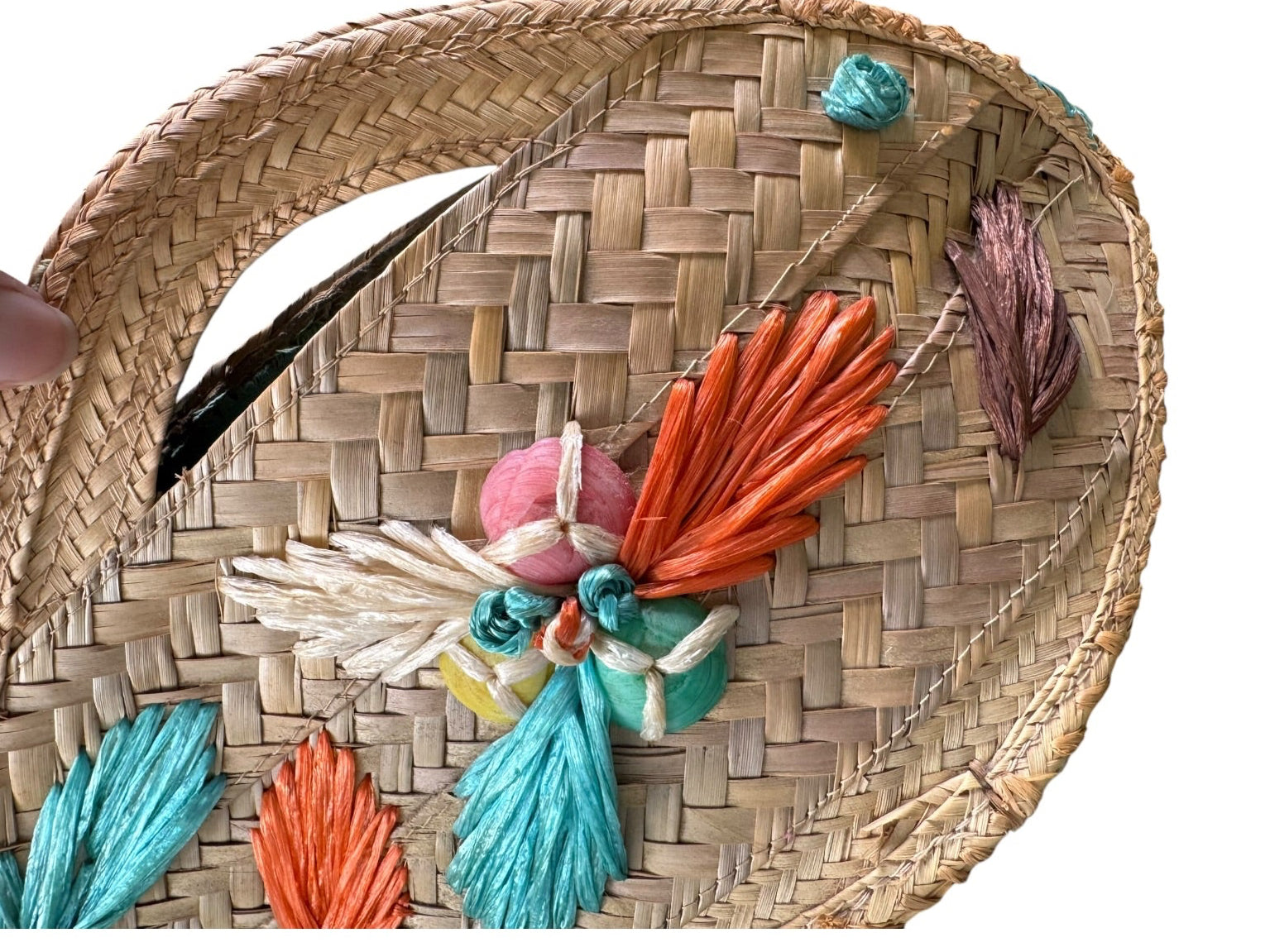 60s Woven Straw Raffia Fish Shaped Bag