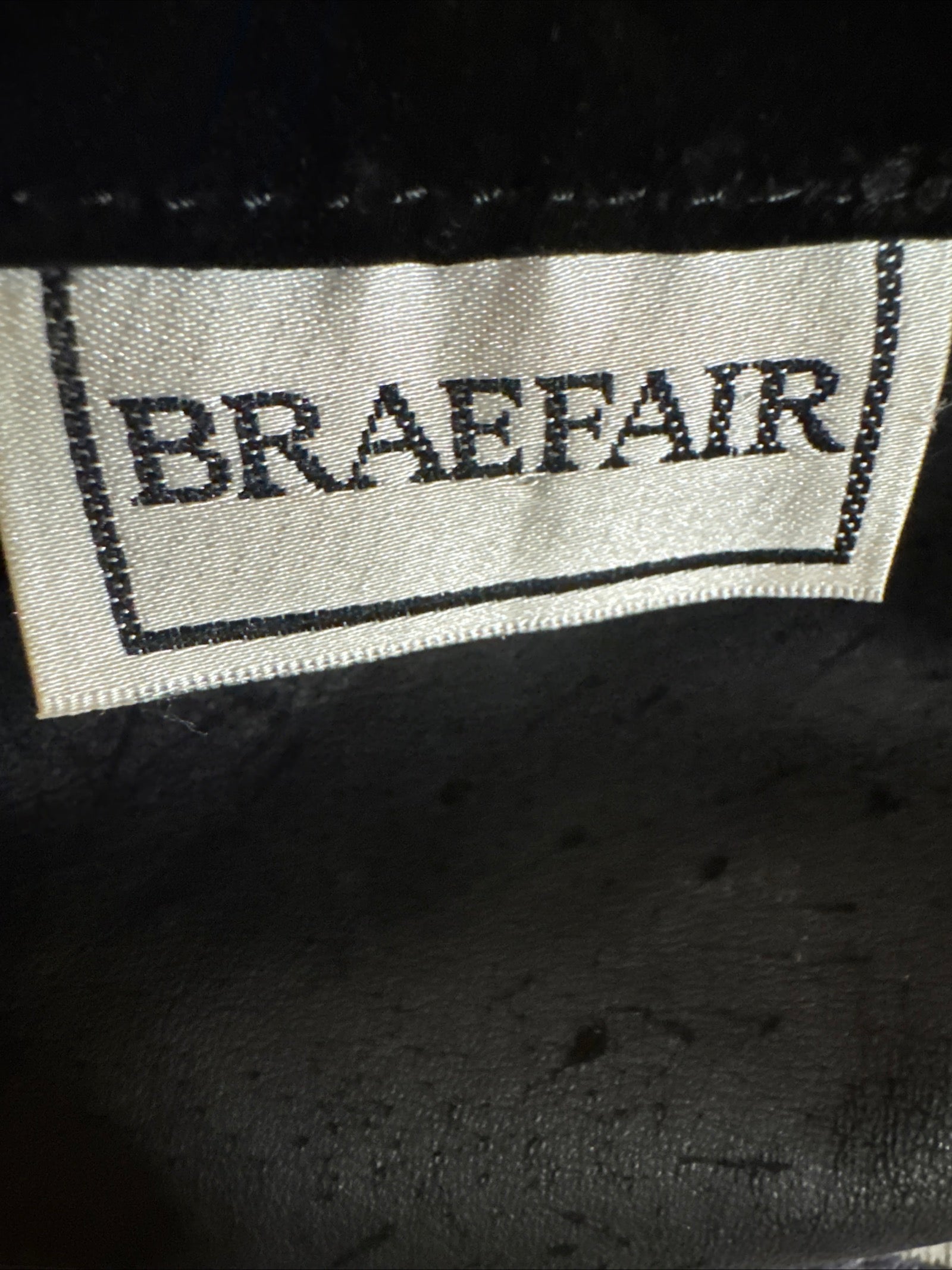 90s Braefair Black Suede Beaded Fringe Leather Capelet Collar OS Boho