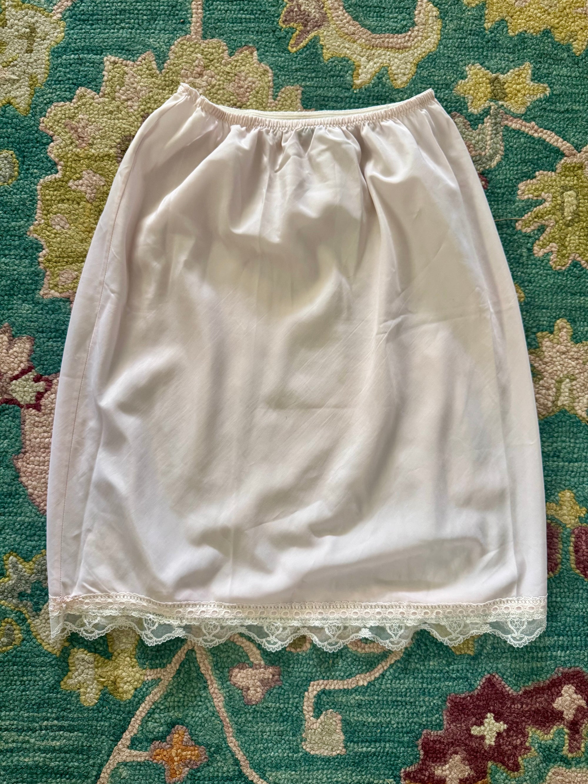 80s Christian Dior Blush Pink Half Slip Lace