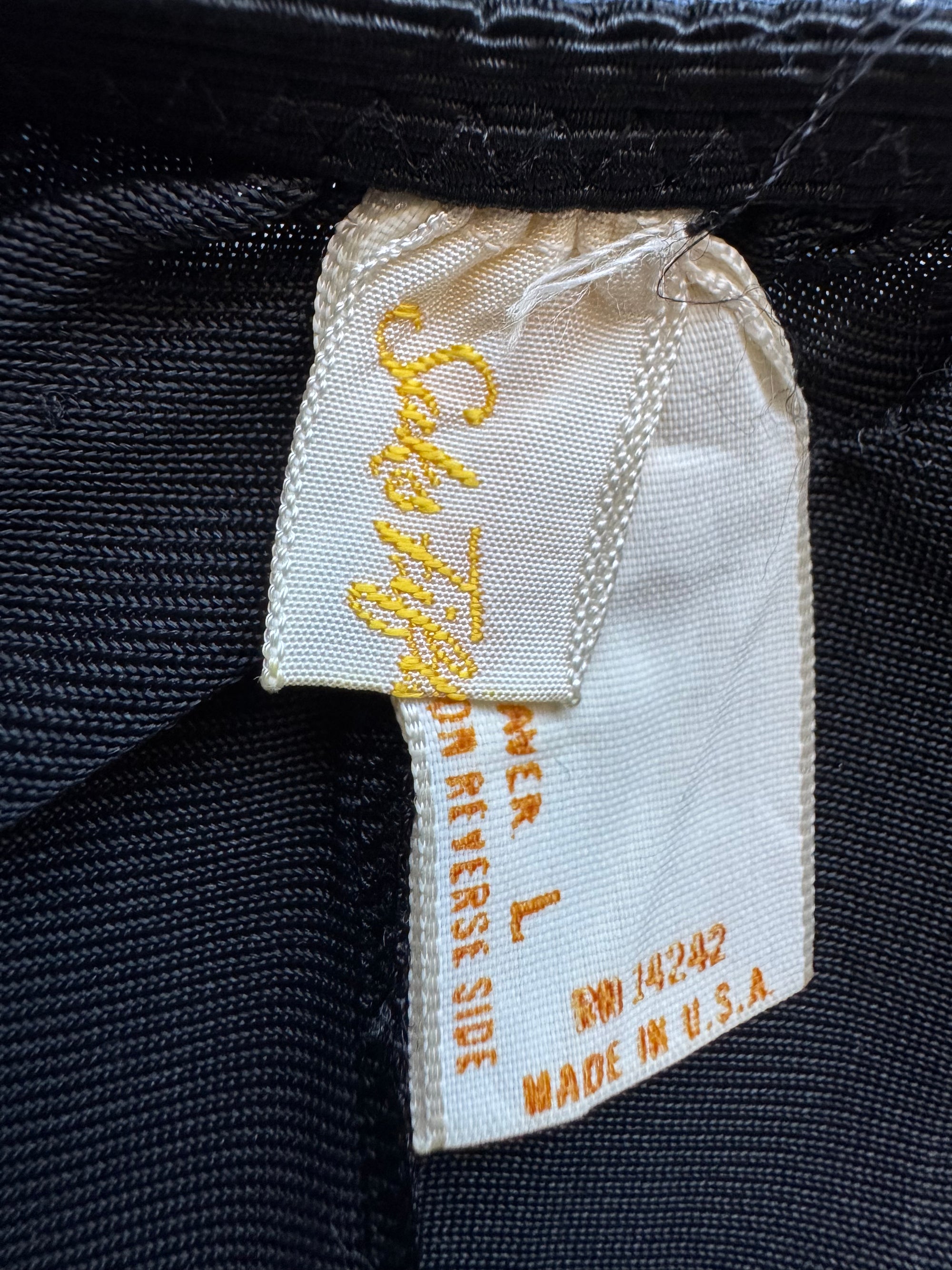 60s Saks Embroidered Lace Black Half Slip
