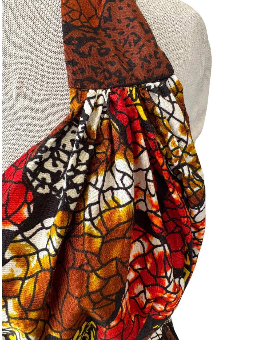 Ankara African Print Halter Dress