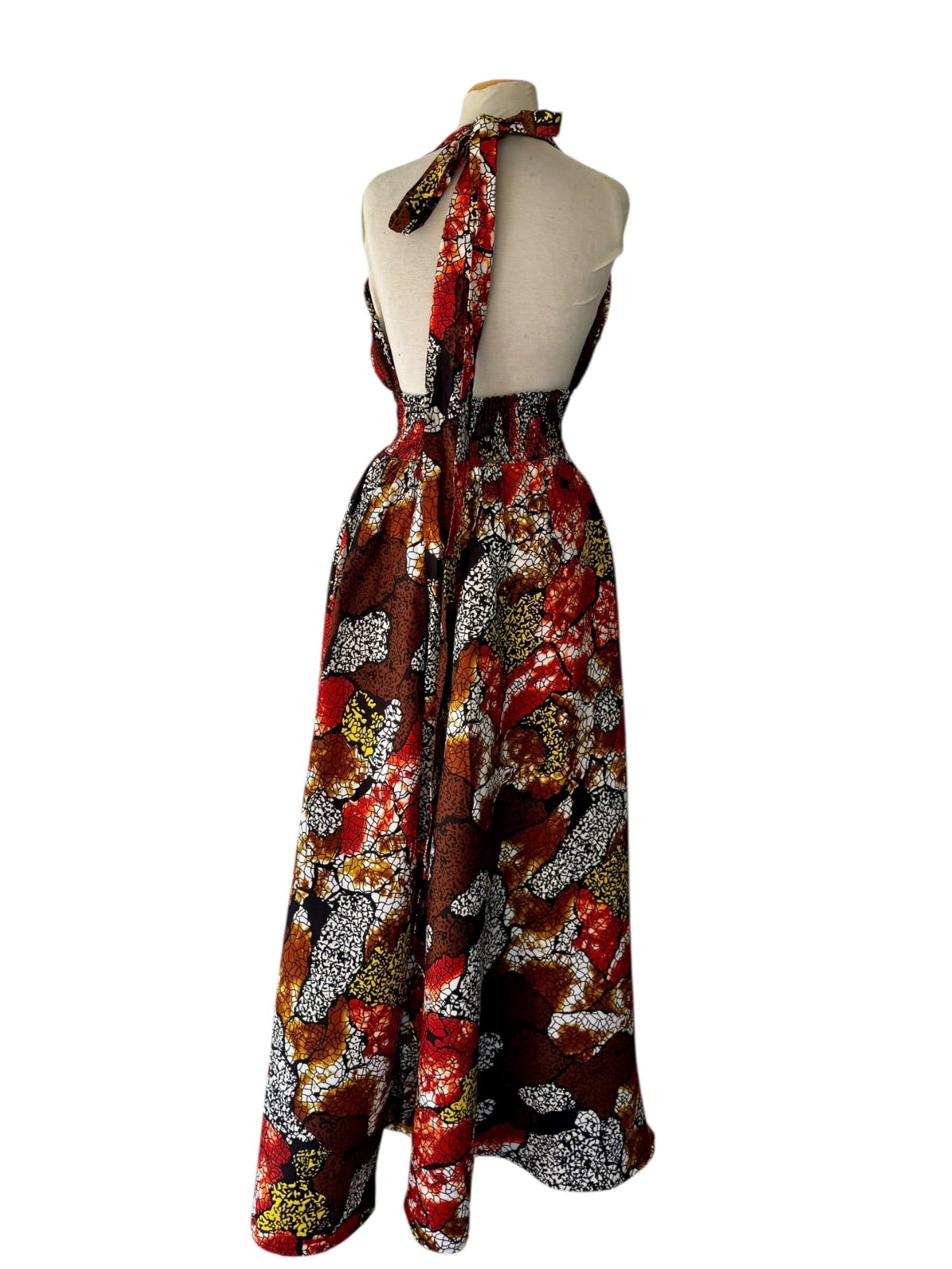 Ankara African Print Halter Dress