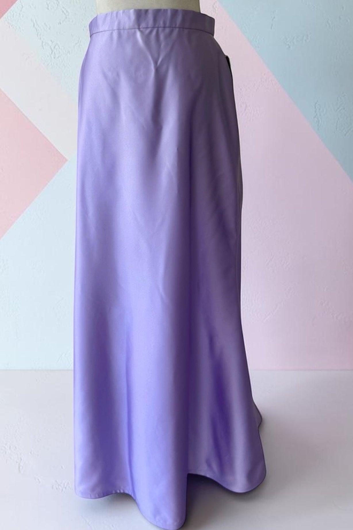 90s Cache Purple Satin Ball Maxi Skirt NWT