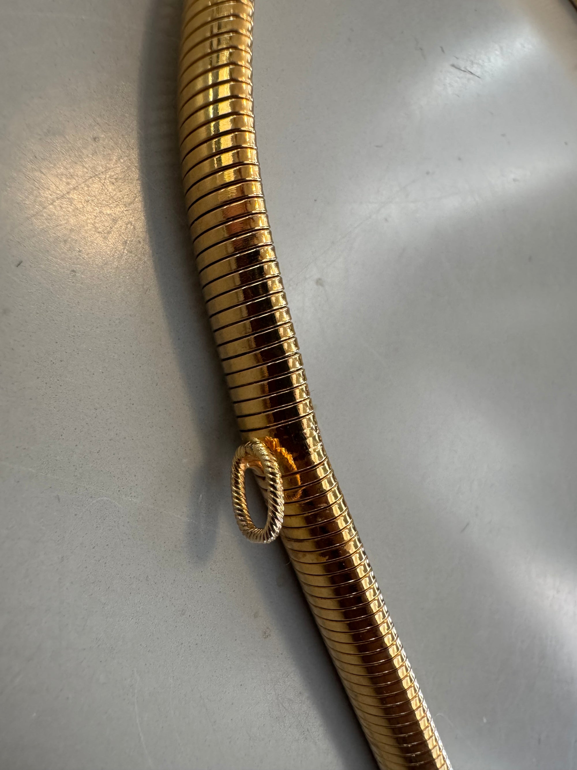 70s ACCESSOCRAFT NYC Gold Snake Serpent Sculptural Belt or Necklace
