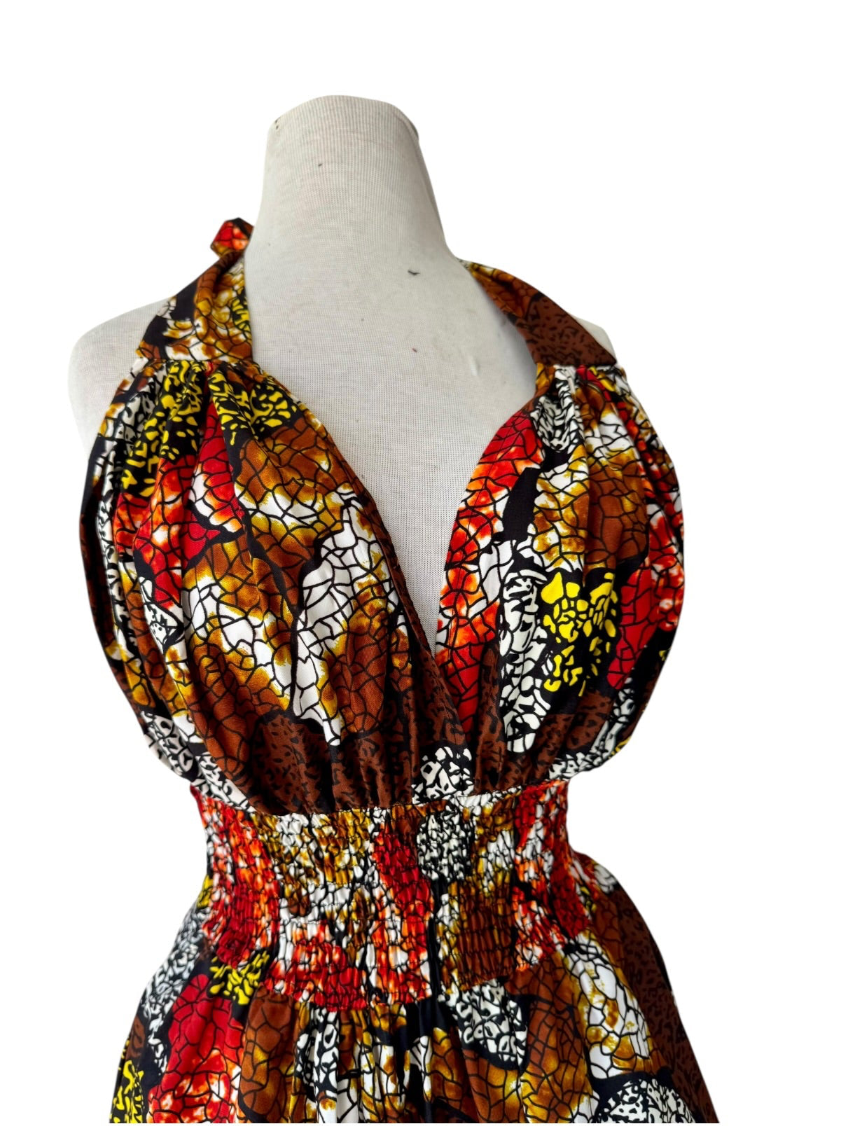 Ankara African Print Halter Dress