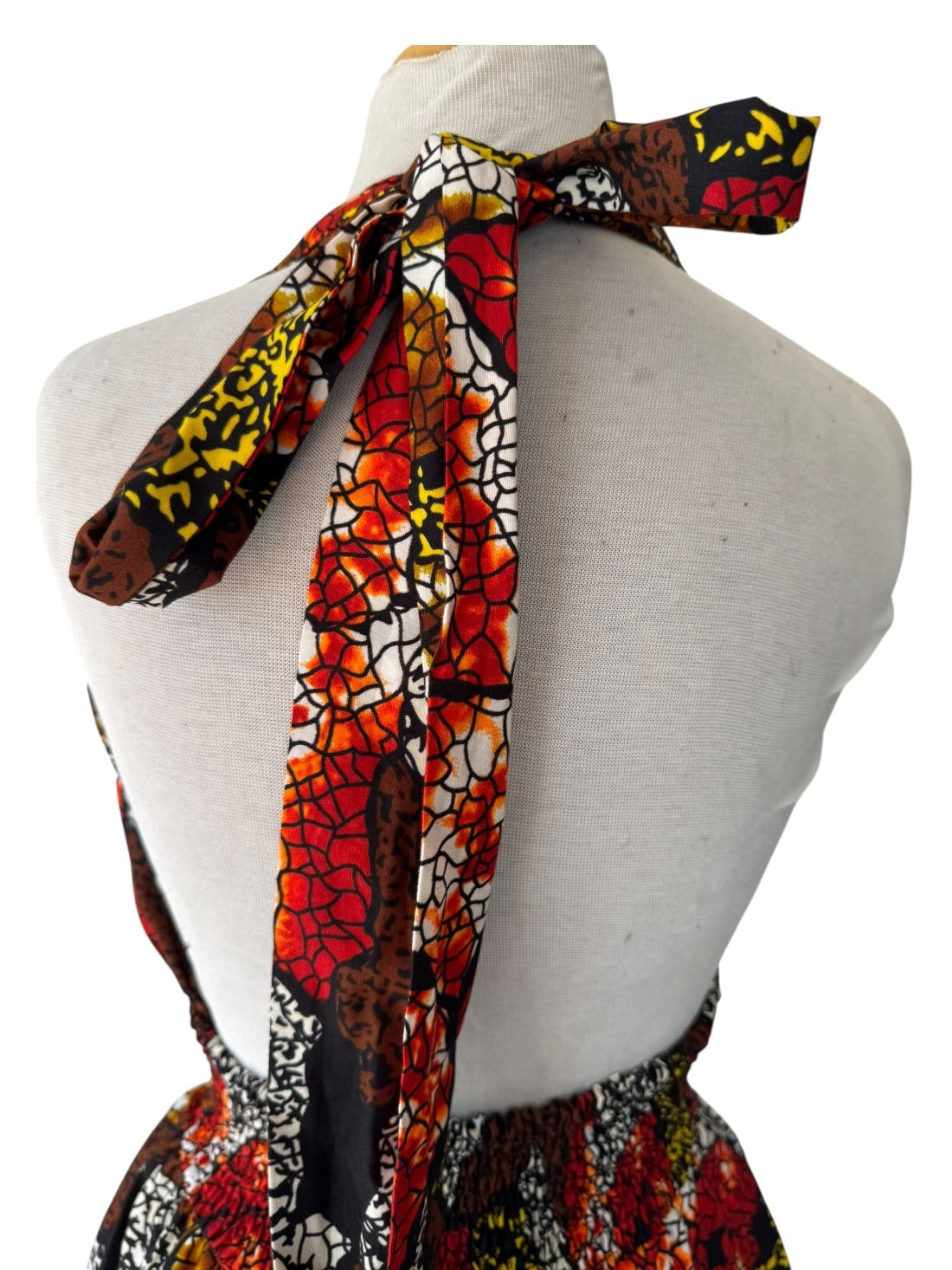 Ankara African Print Halter Dress