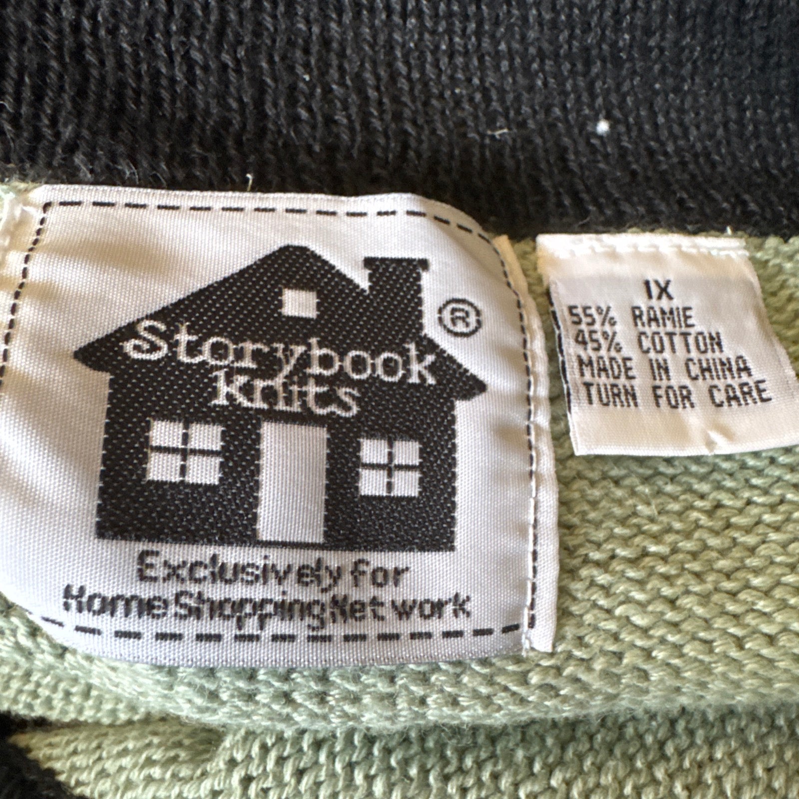 90s Storybook Knits Green Tiger Cardigan Sweater Big Cats