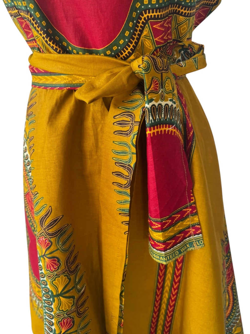 Ankara Java Block Print Strapless Dress