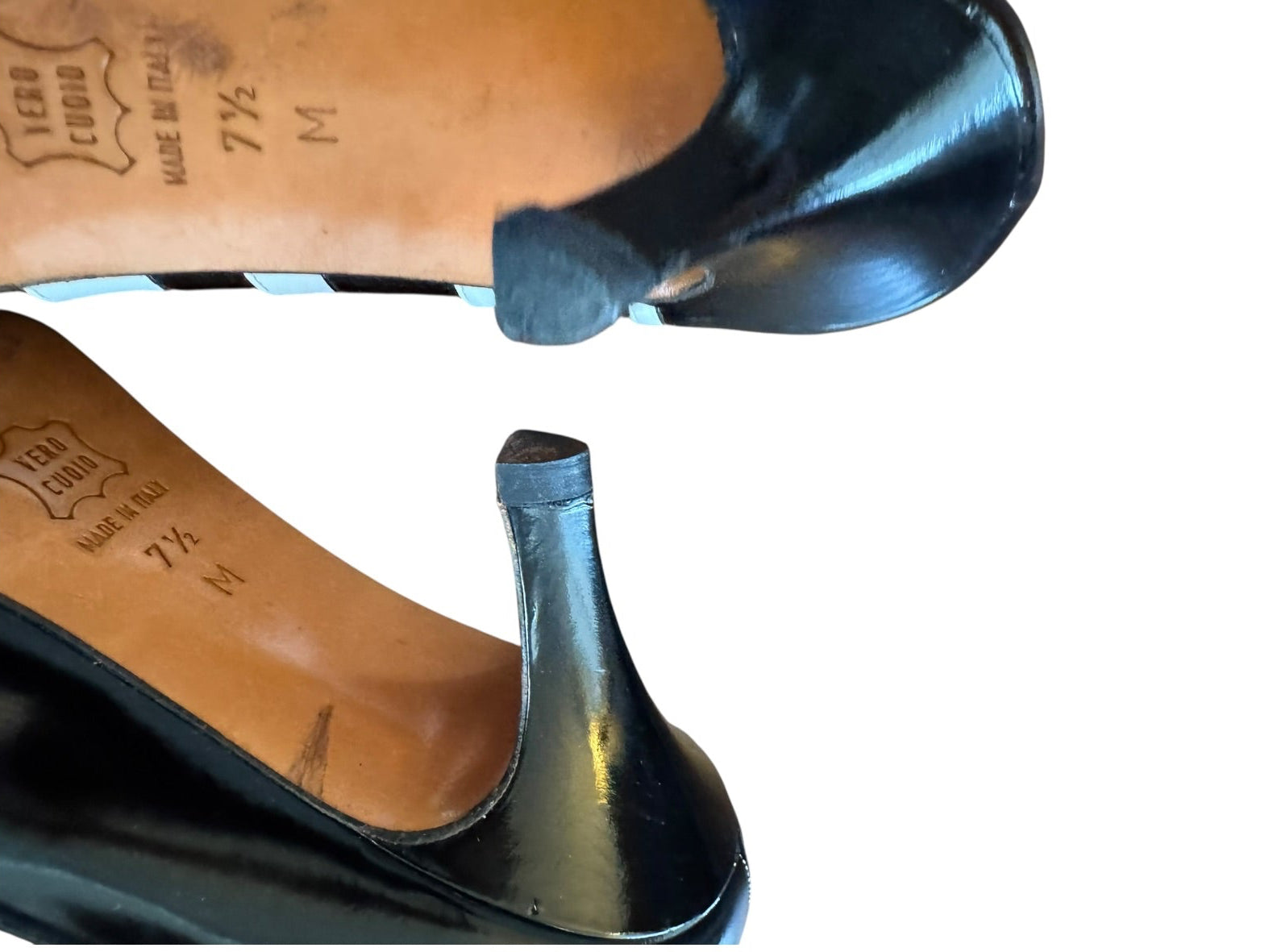 90s BALLY Black & White Stripe Italian Leather Pumps