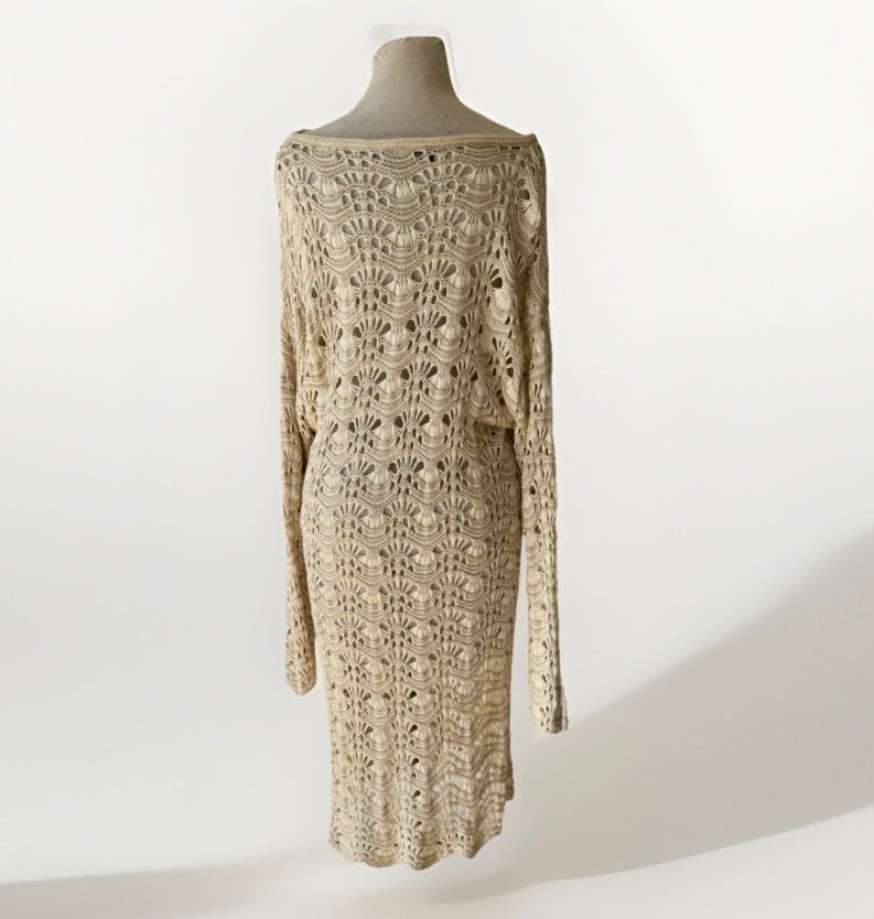 90s Yarnworks Crochet Knit Dress