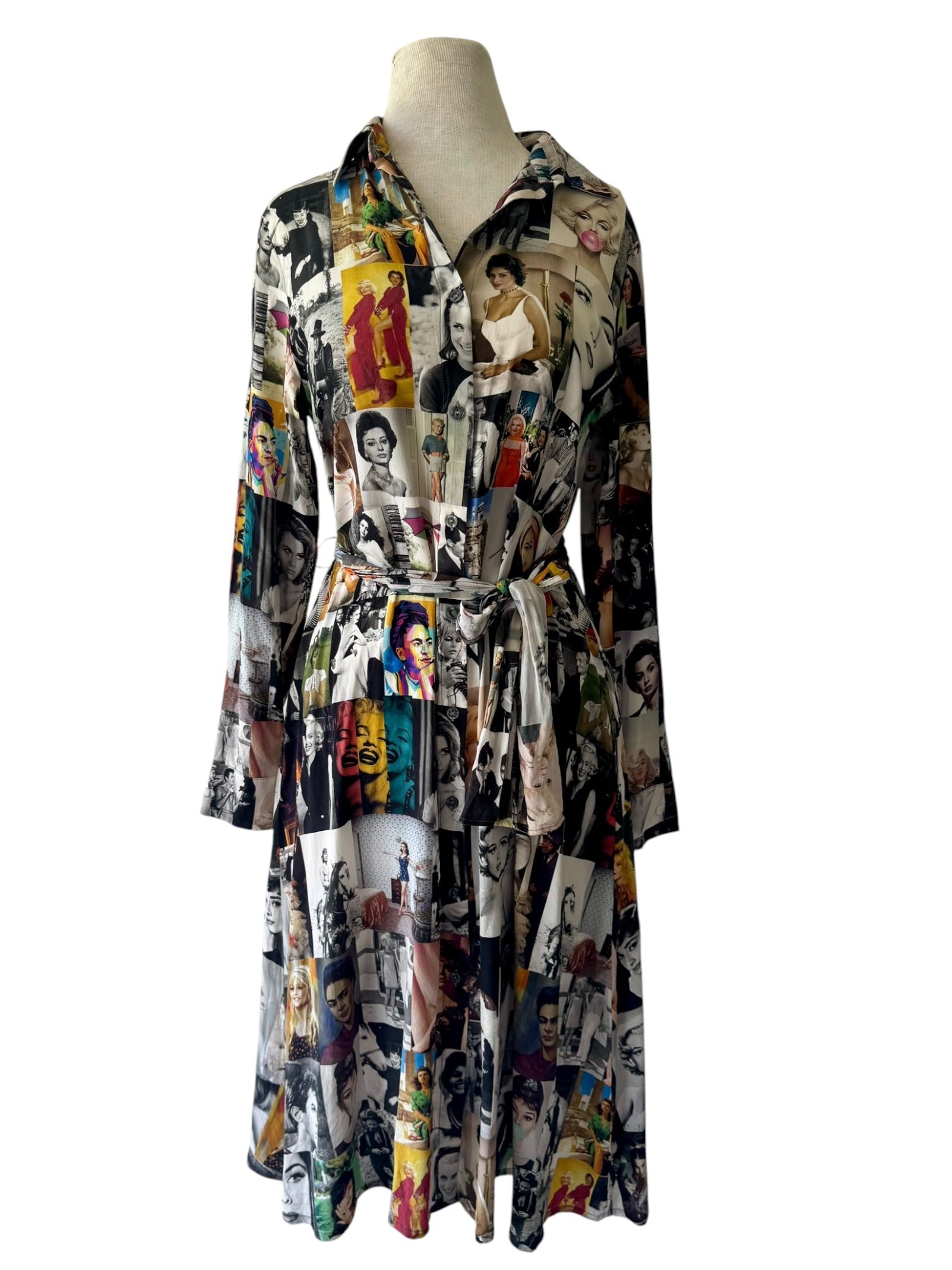 Unbreak.it Icons Patchwork Silk Shirt Dress