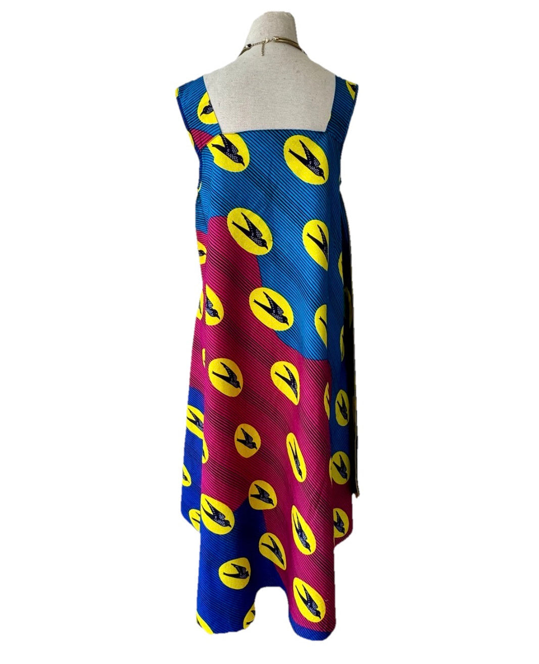 Ankara African Colorful Bird Print Tent Dress