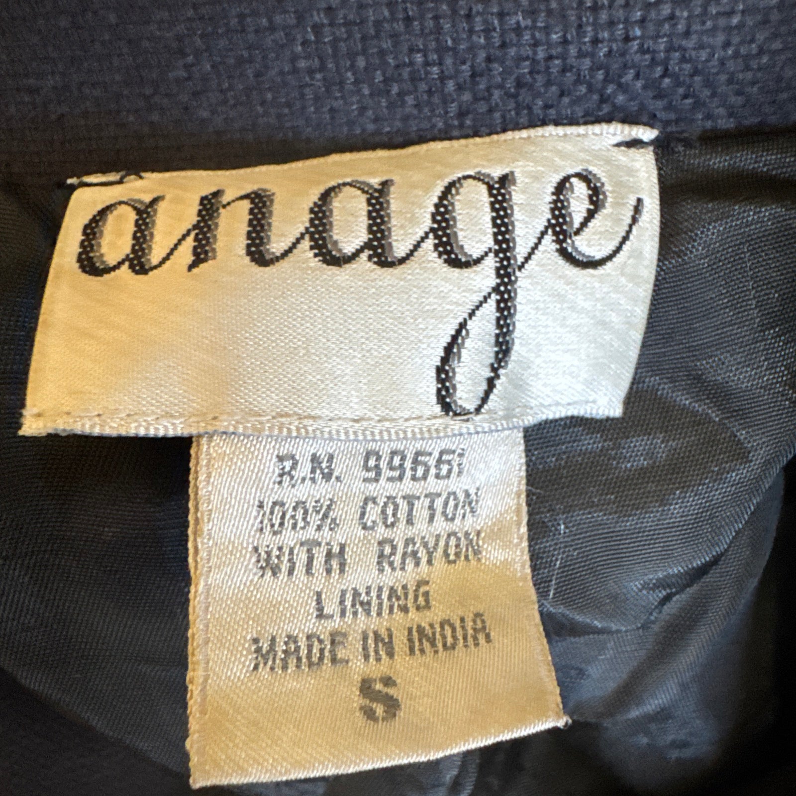 90s Anage Embroidered Safari Animals Cotton Jacket