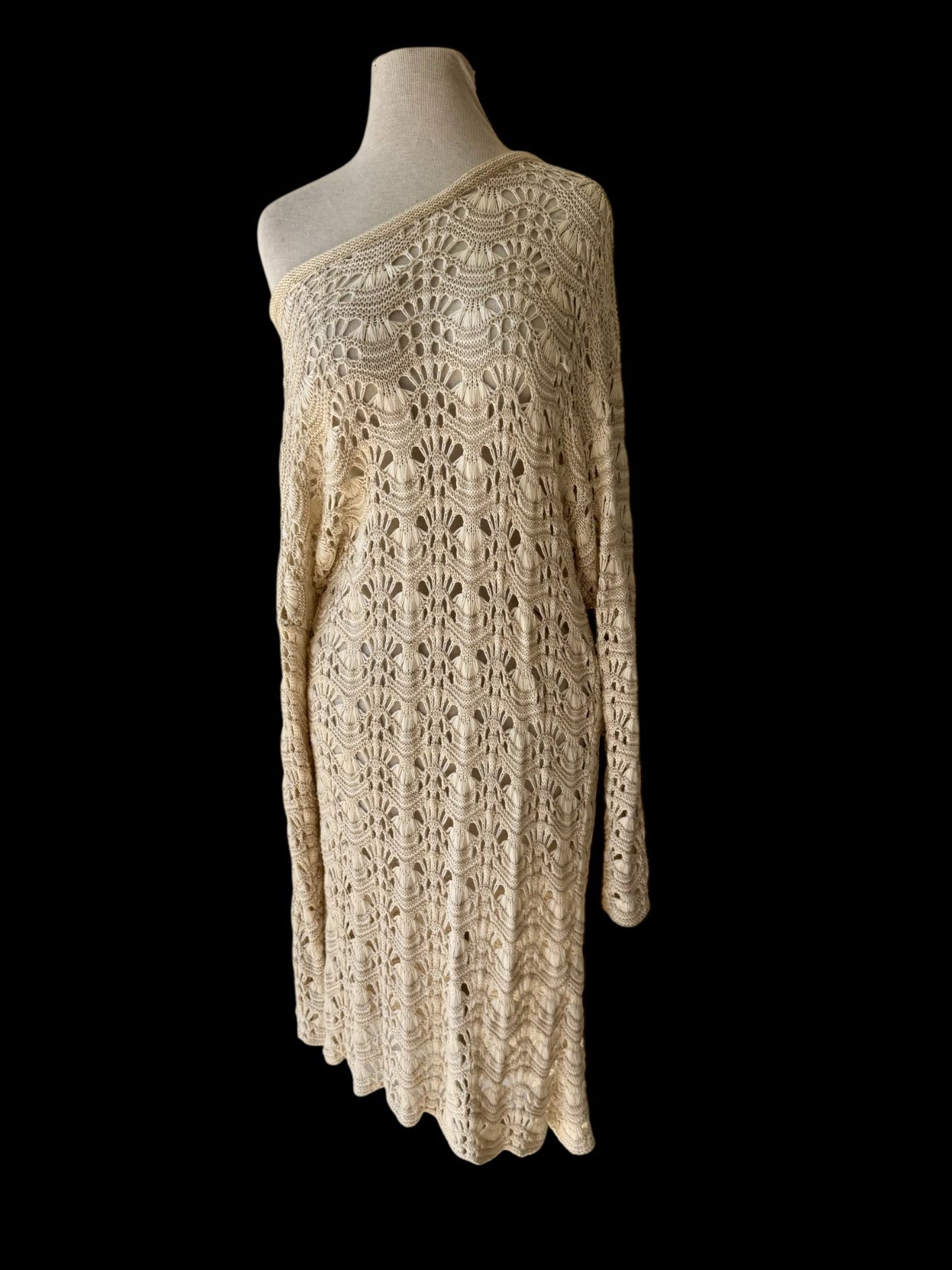 90s Yarnworks Crochet Knit Dress
