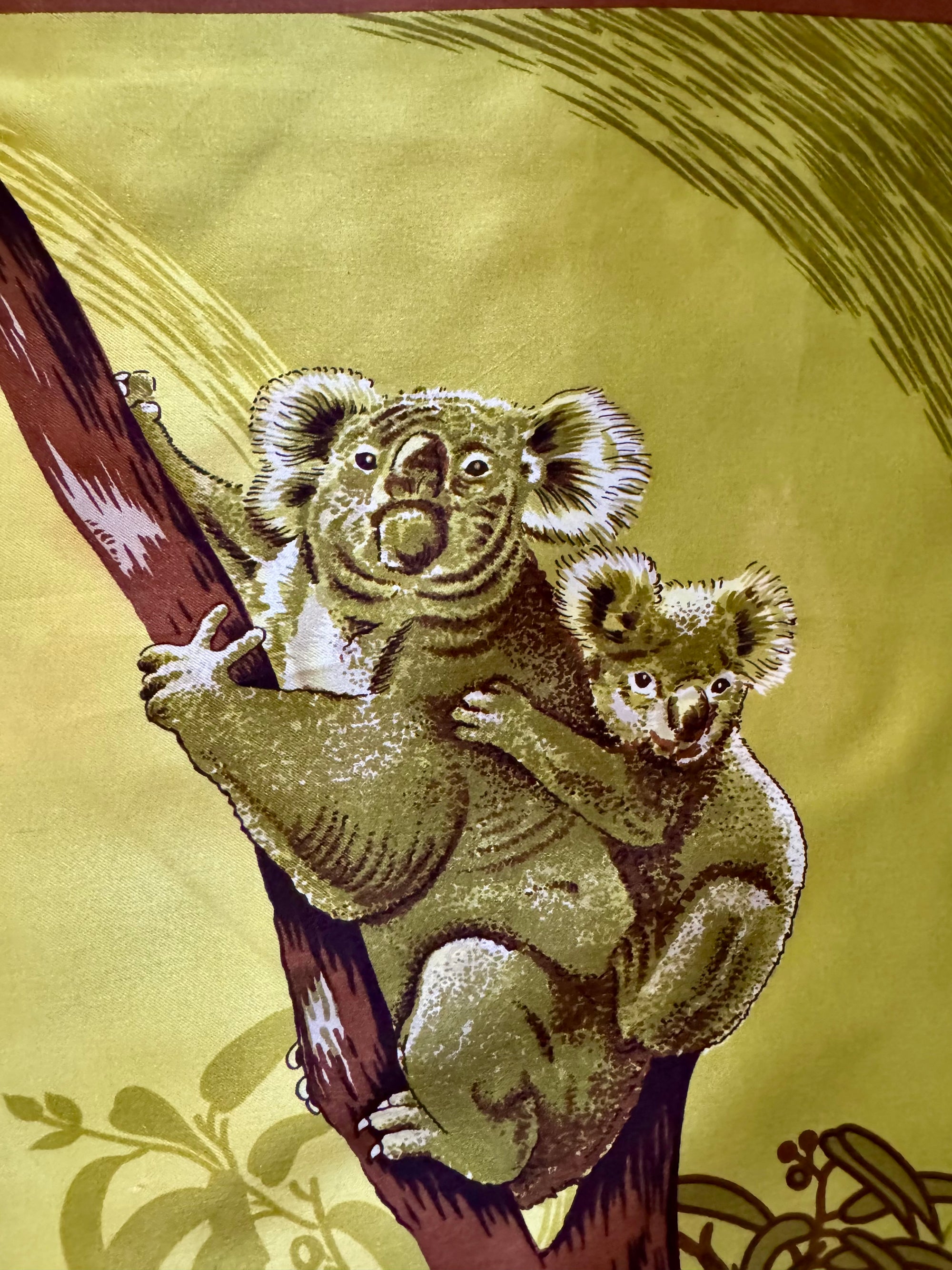 90s HEIL Koala Australia Sunset Souvenir Scarf
