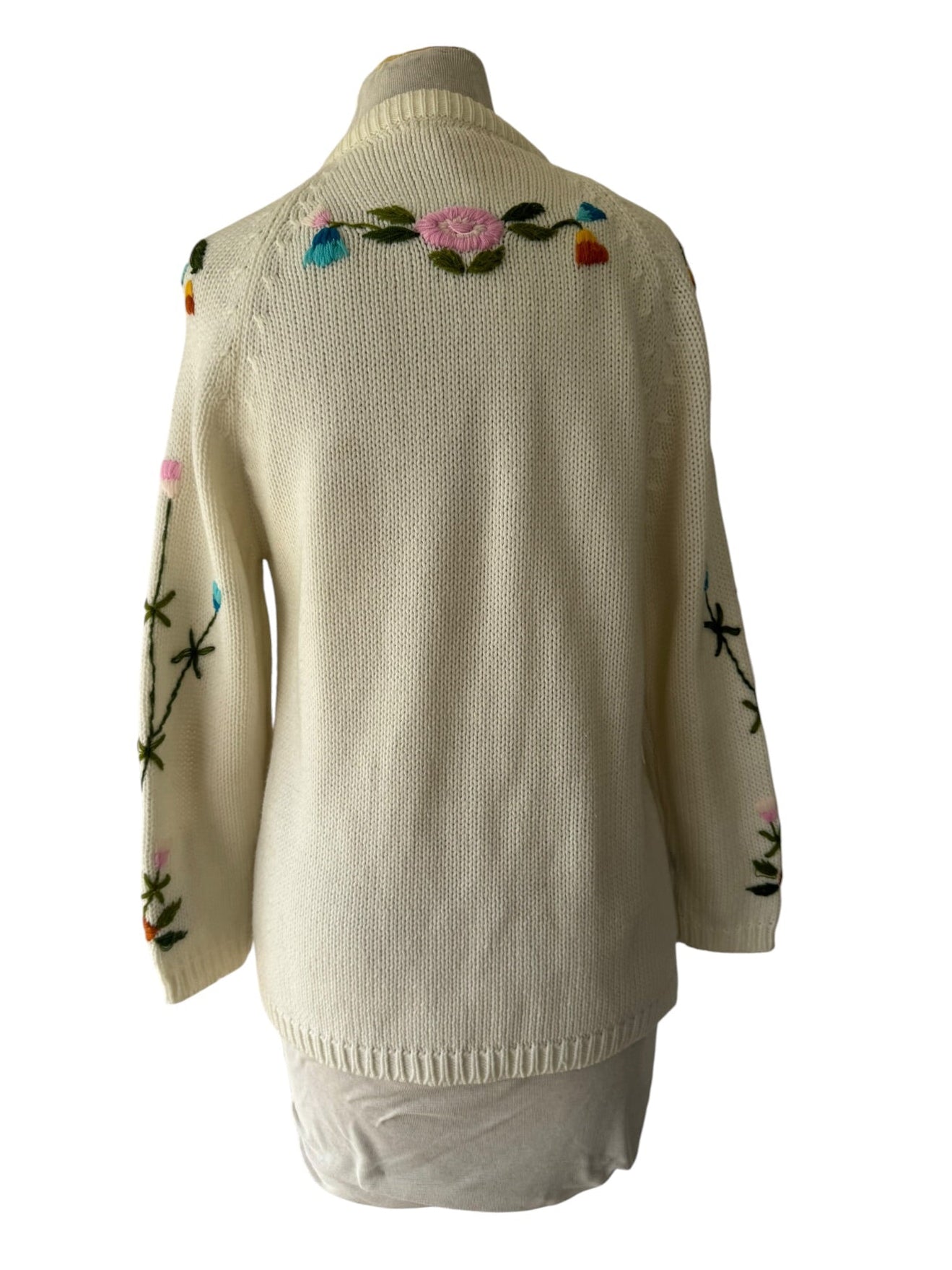 60s Miss Holly Floral Embroidered Cardigan