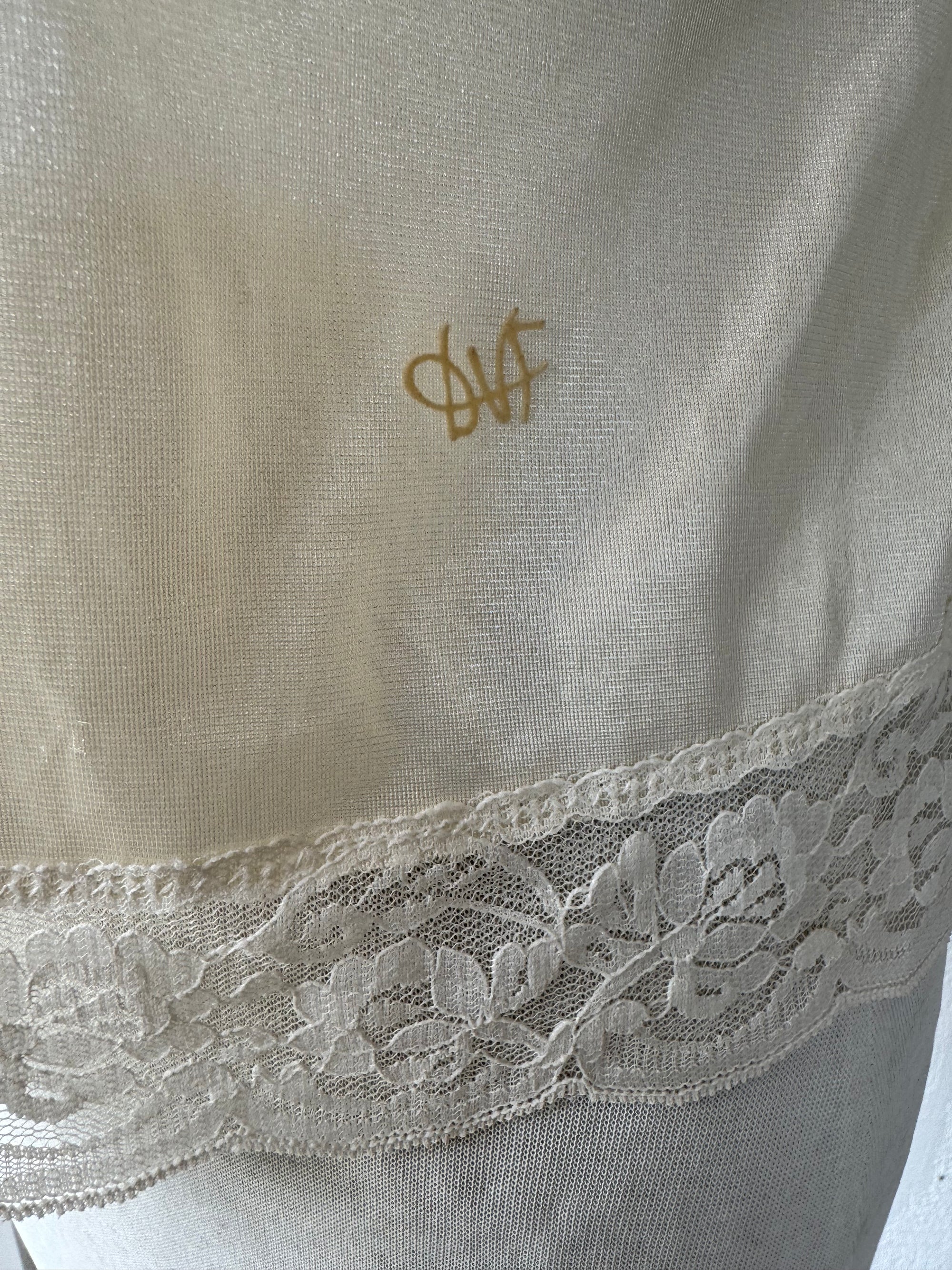 80s Diane von Furstenberg Ivory Lace Camisole