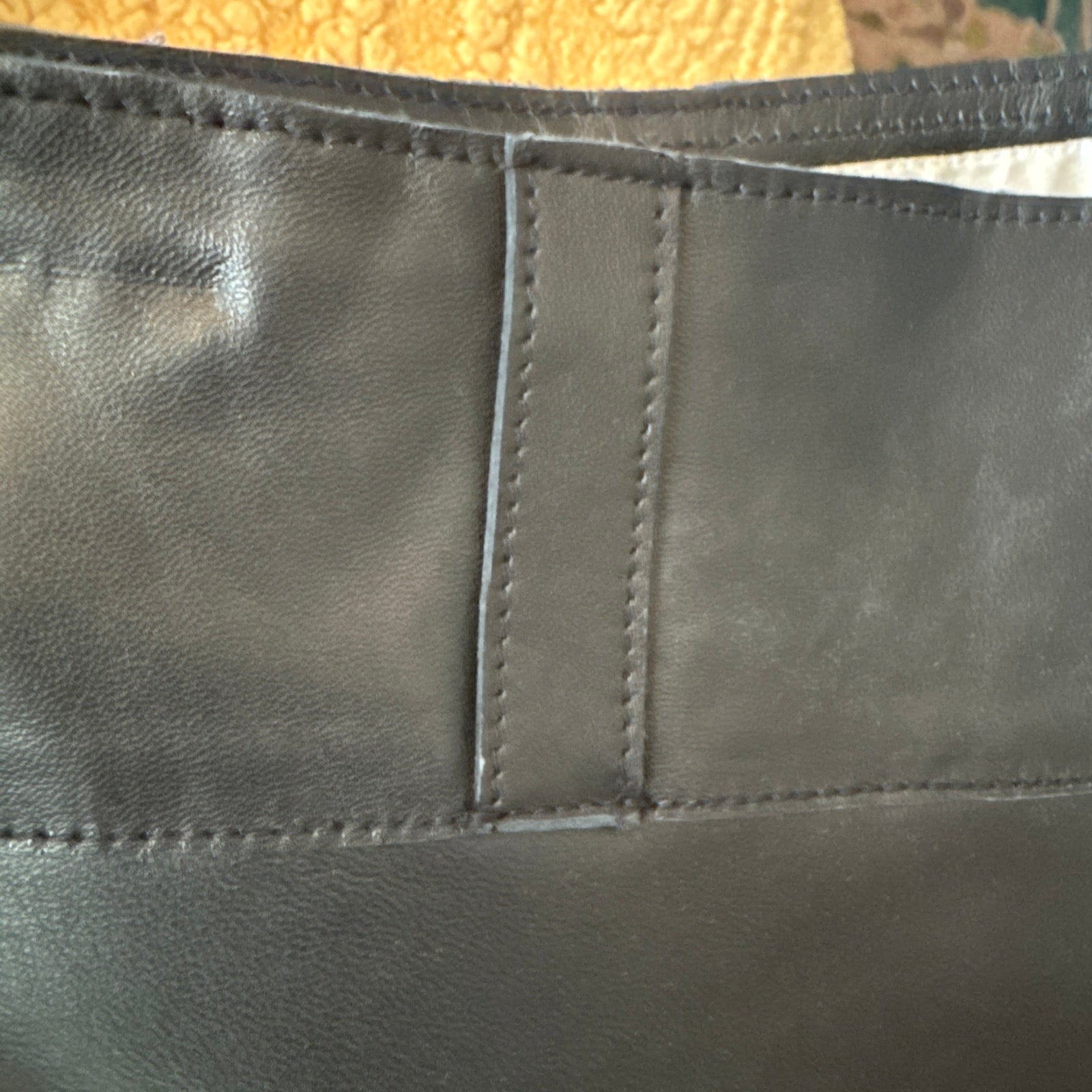 90s Margaret Godfrey Black 100% Leather Mini Skirt