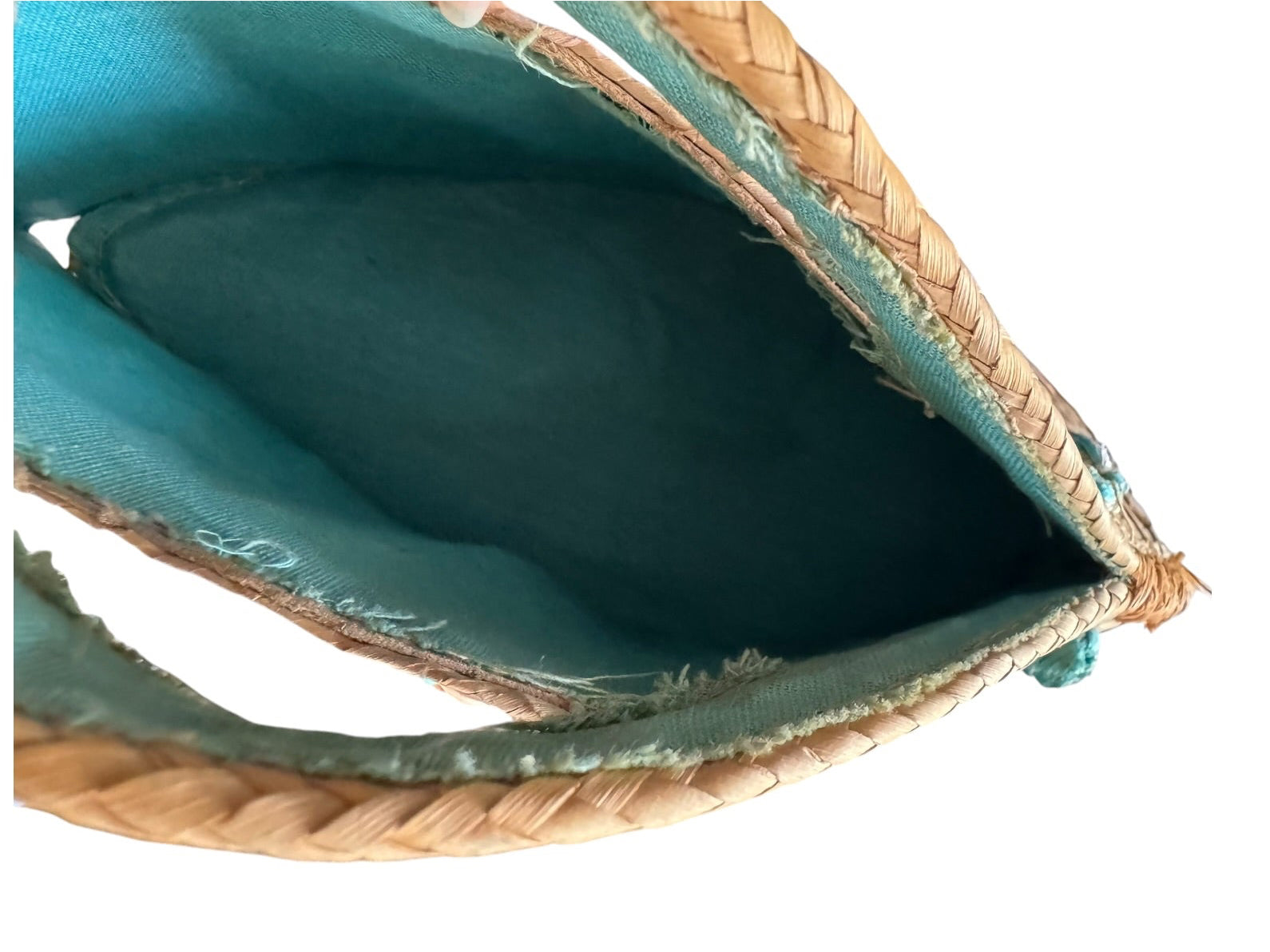 60s Woven Straw Raffia Fish Shaped Bag