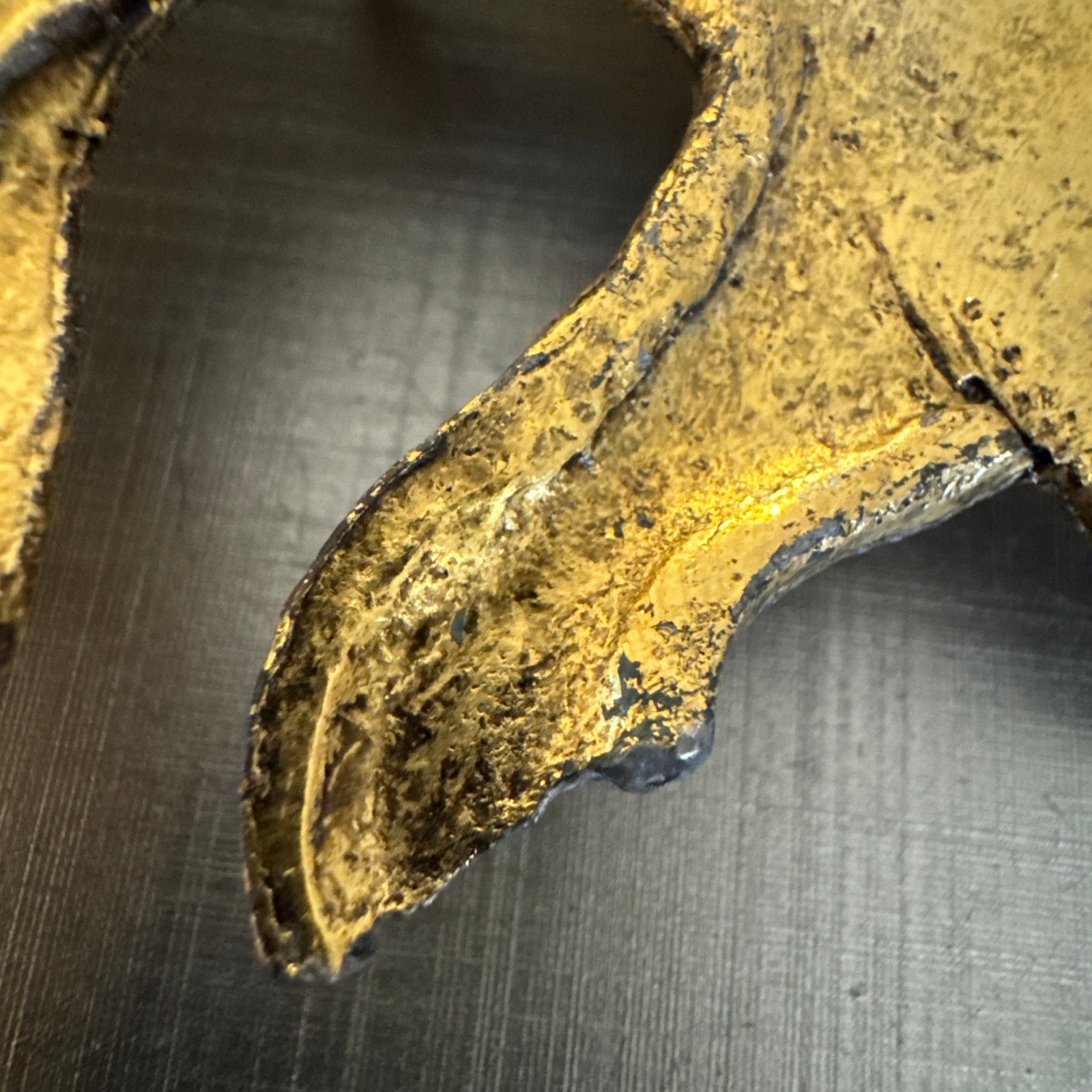 70s Elephant Belt Buckle Gold Western 5.5” Heavy Metal Large