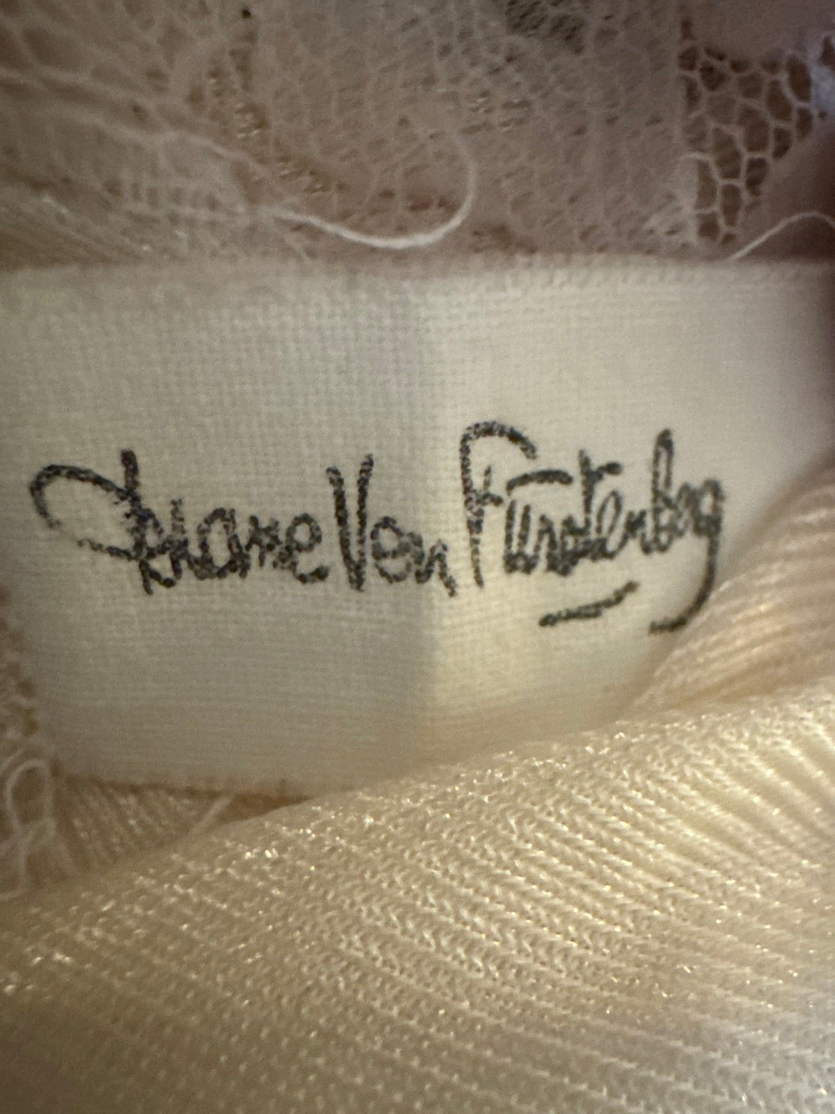 80s Diane von Furstenberg Ivory Lace Camisole