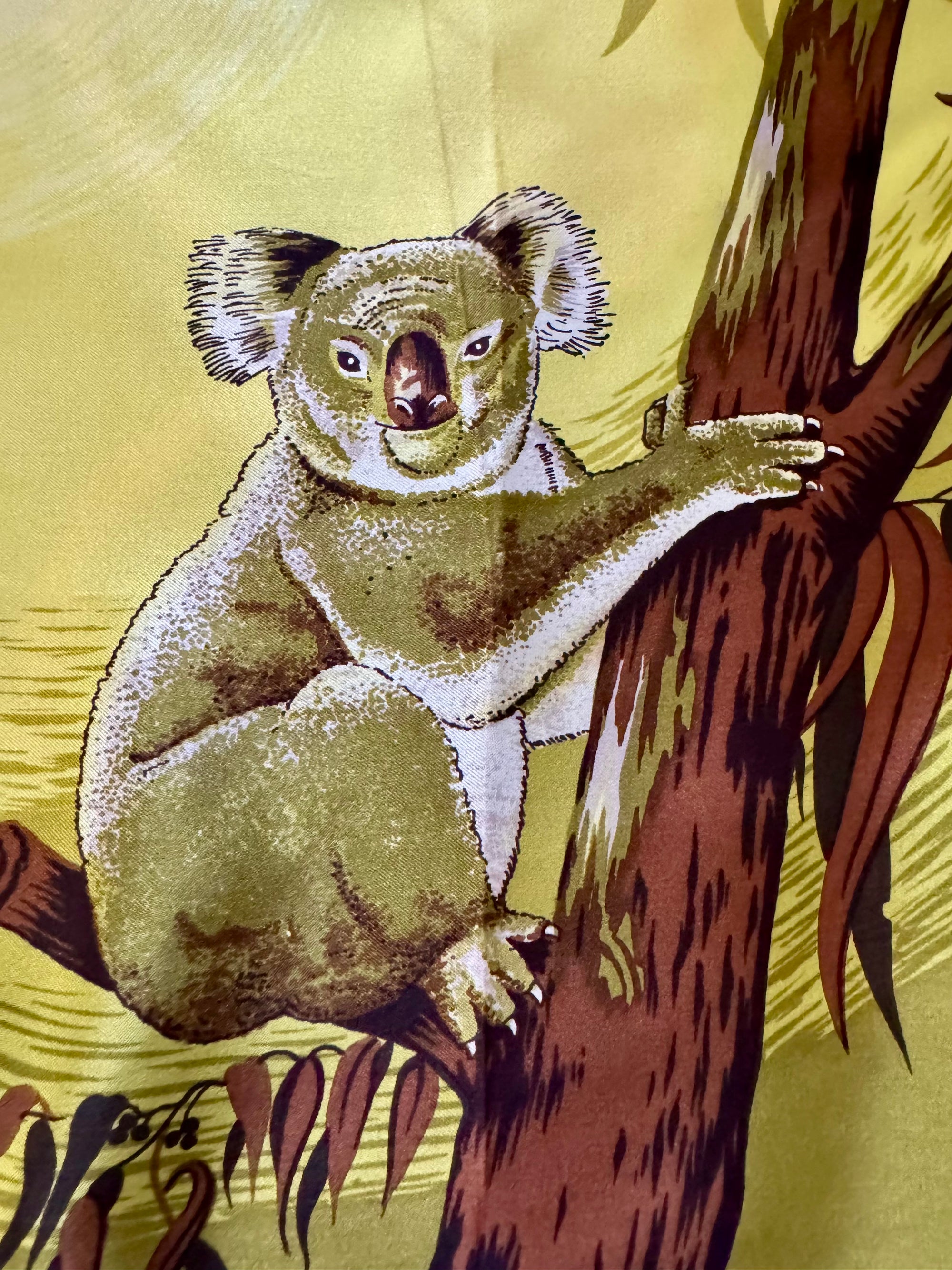 90s HEIL Koala Australia Sunset Souvenir Scarf