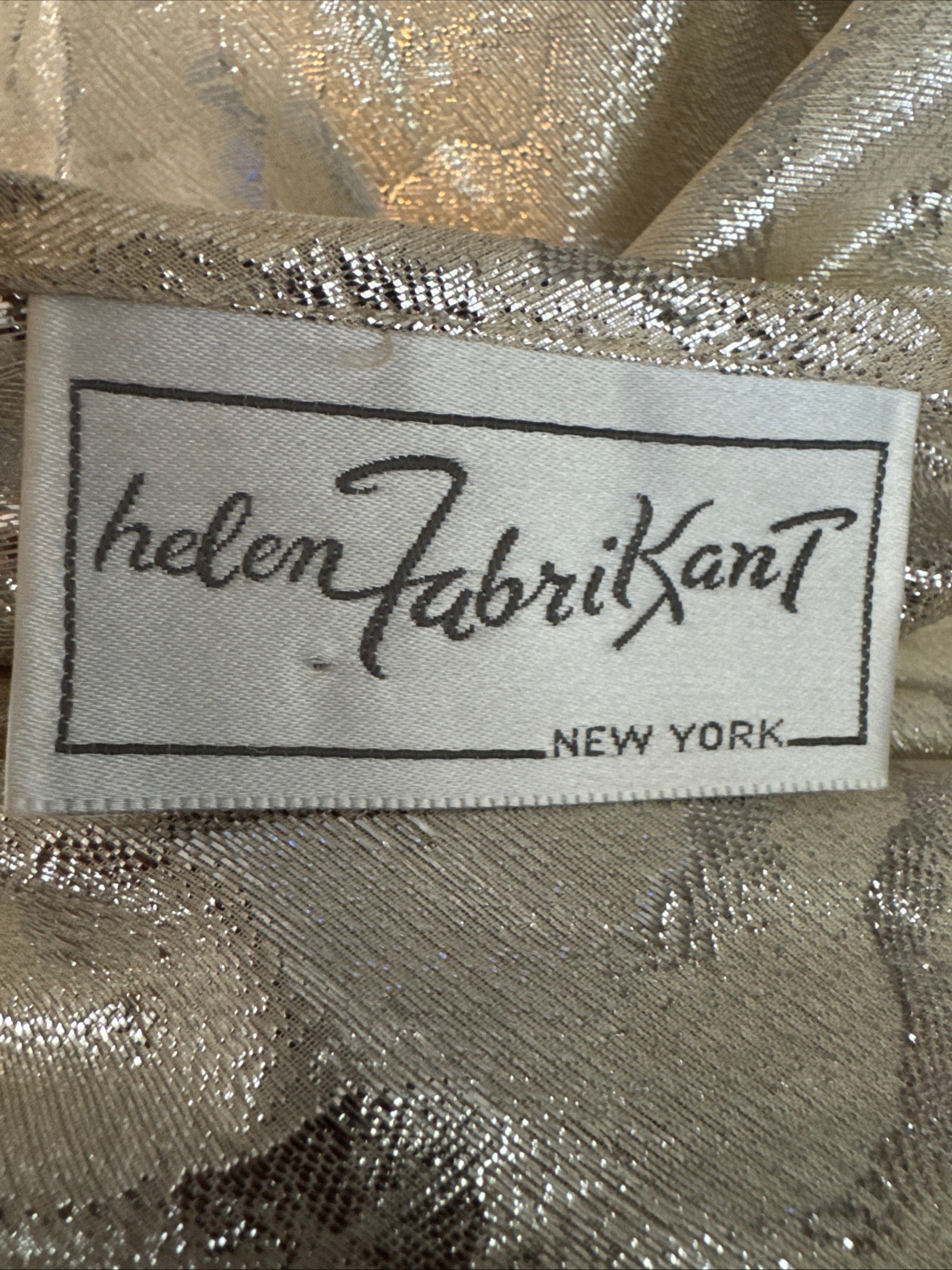 80s Helen Fabrikant Silver Metallic Cove Cape