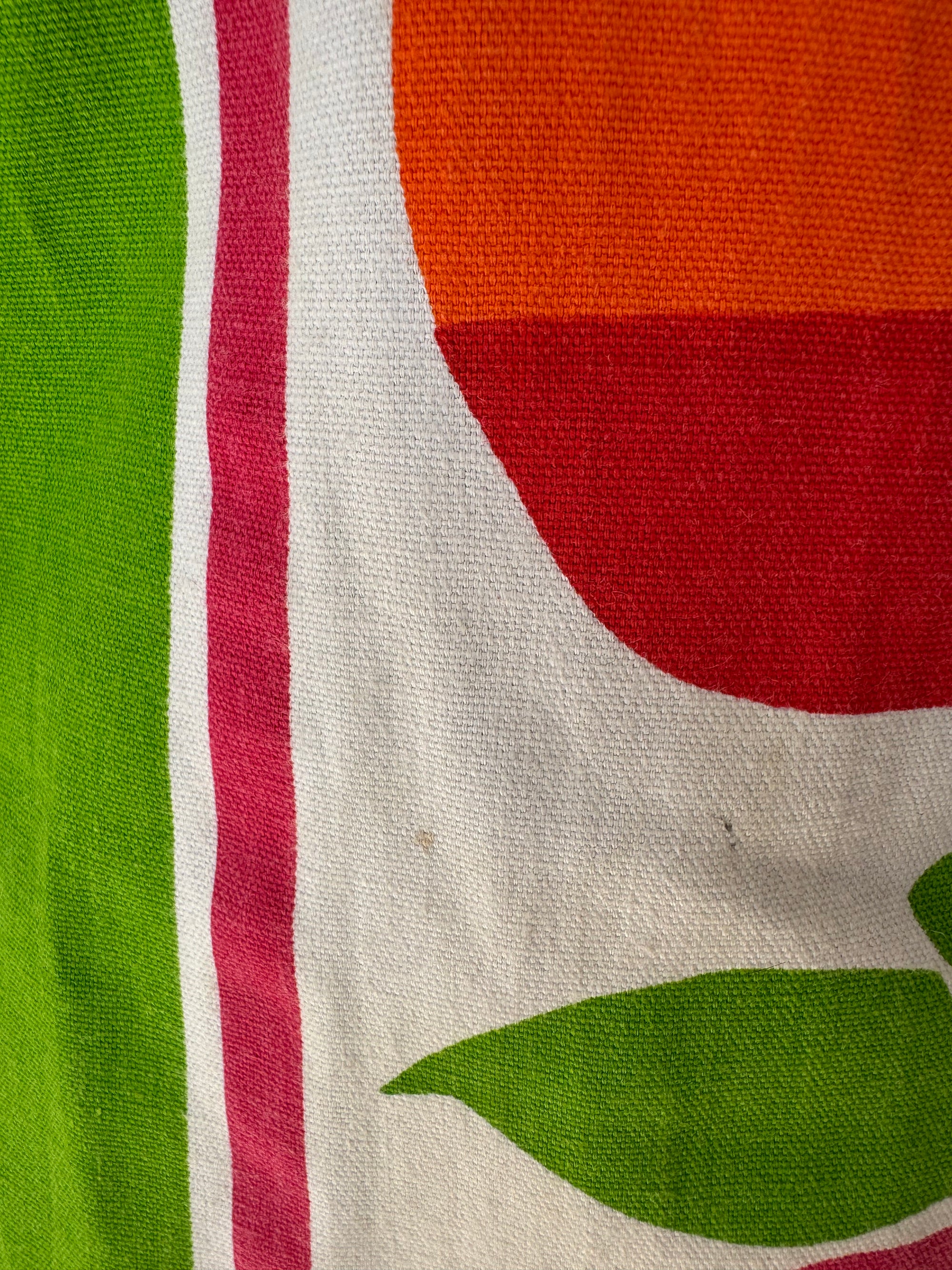 60s Bob Van Allen Scuda Apple Print Maxi Apron Dress