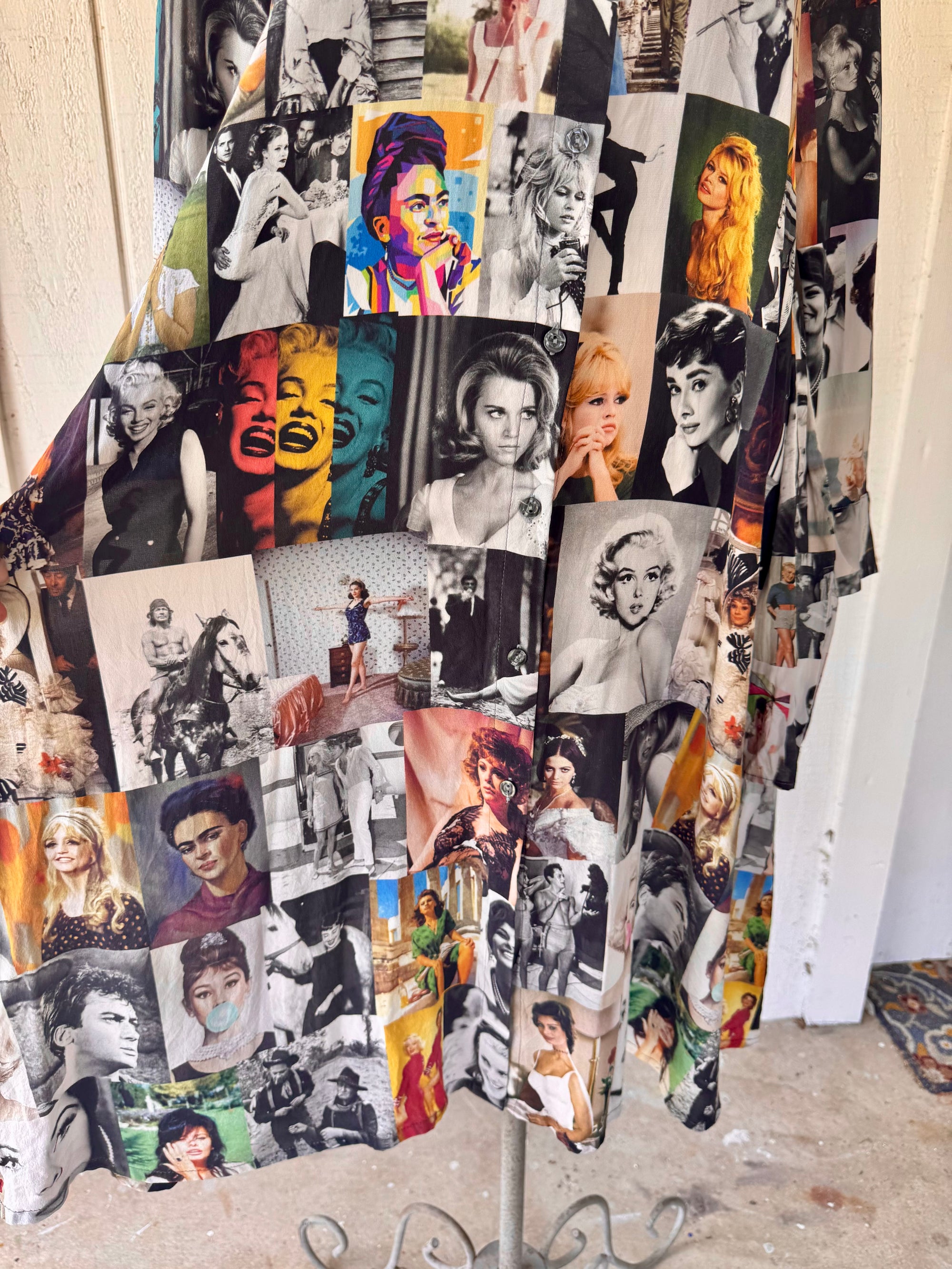 Unbreak.it Icons Patchwork Silk Shirt Dress