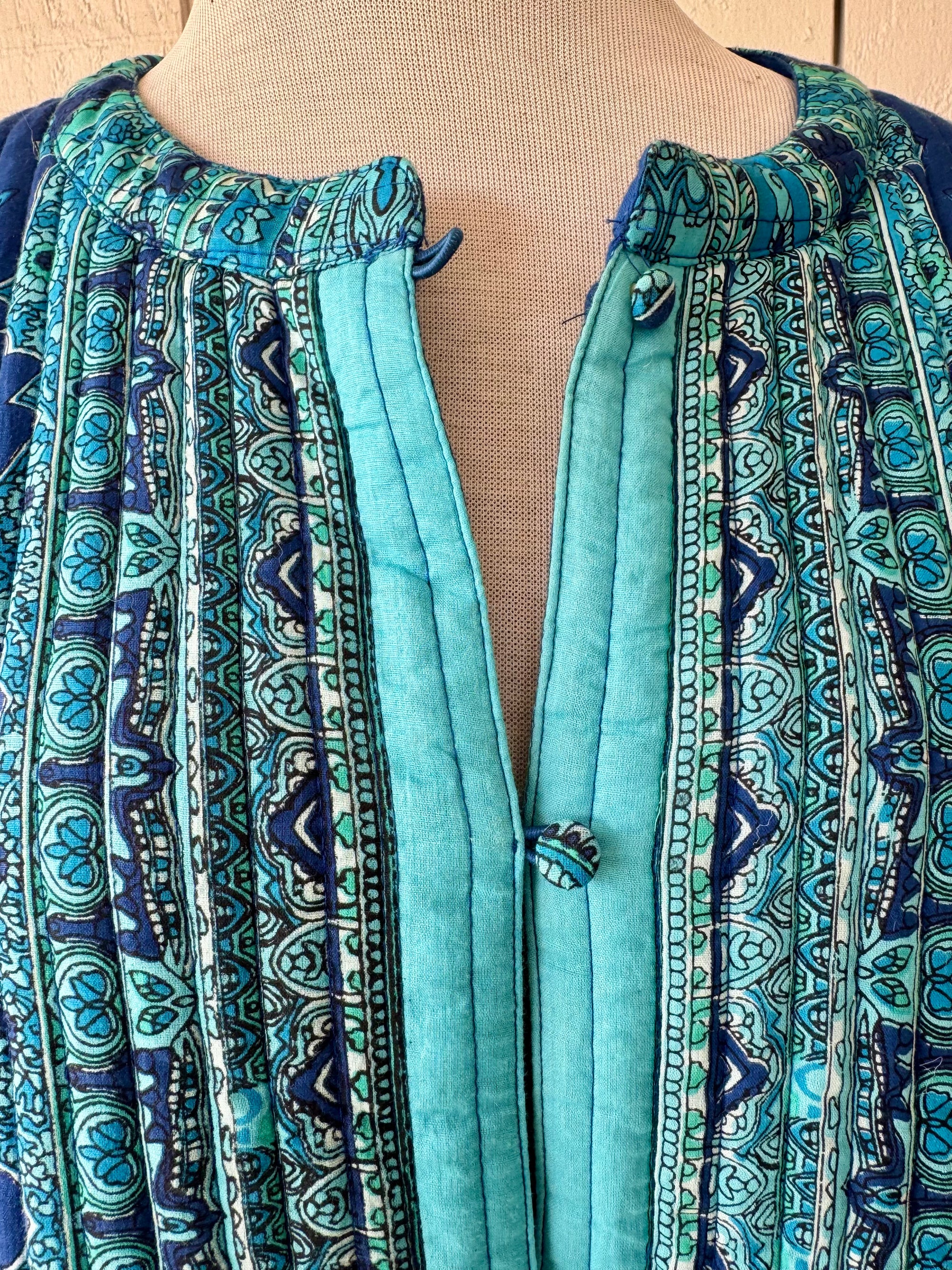 Kantha Quilted Jacket Reversible Handmade Paisley