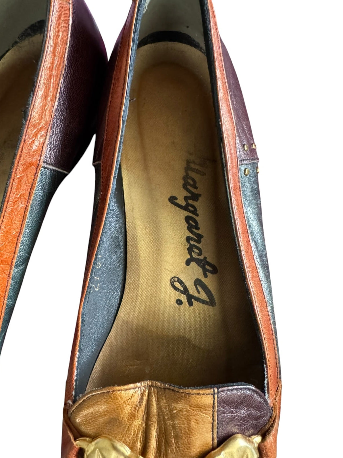 80s Margaret J Patchwork Leather Loafers