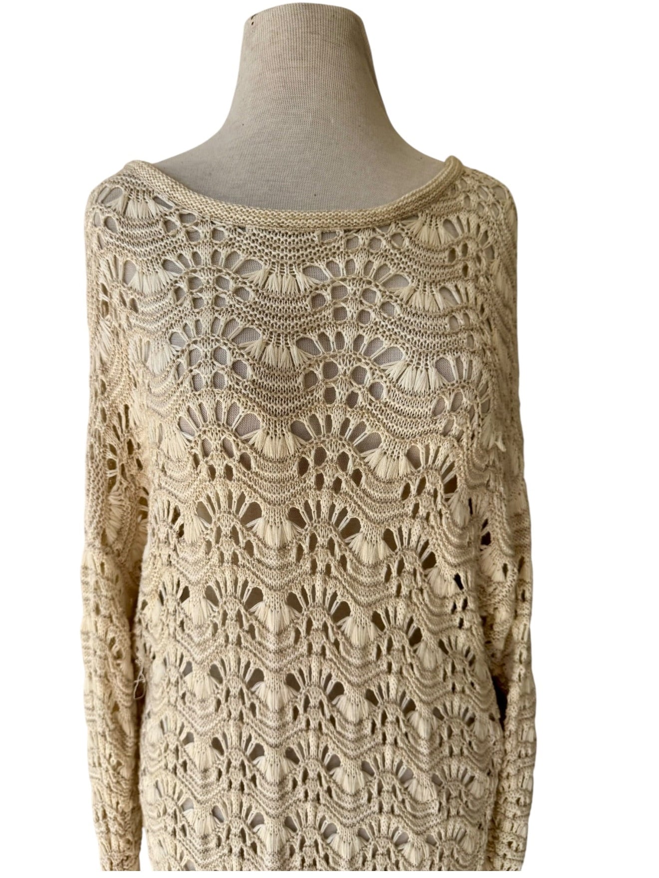 90s Yarnworks Crochet Knit Dress