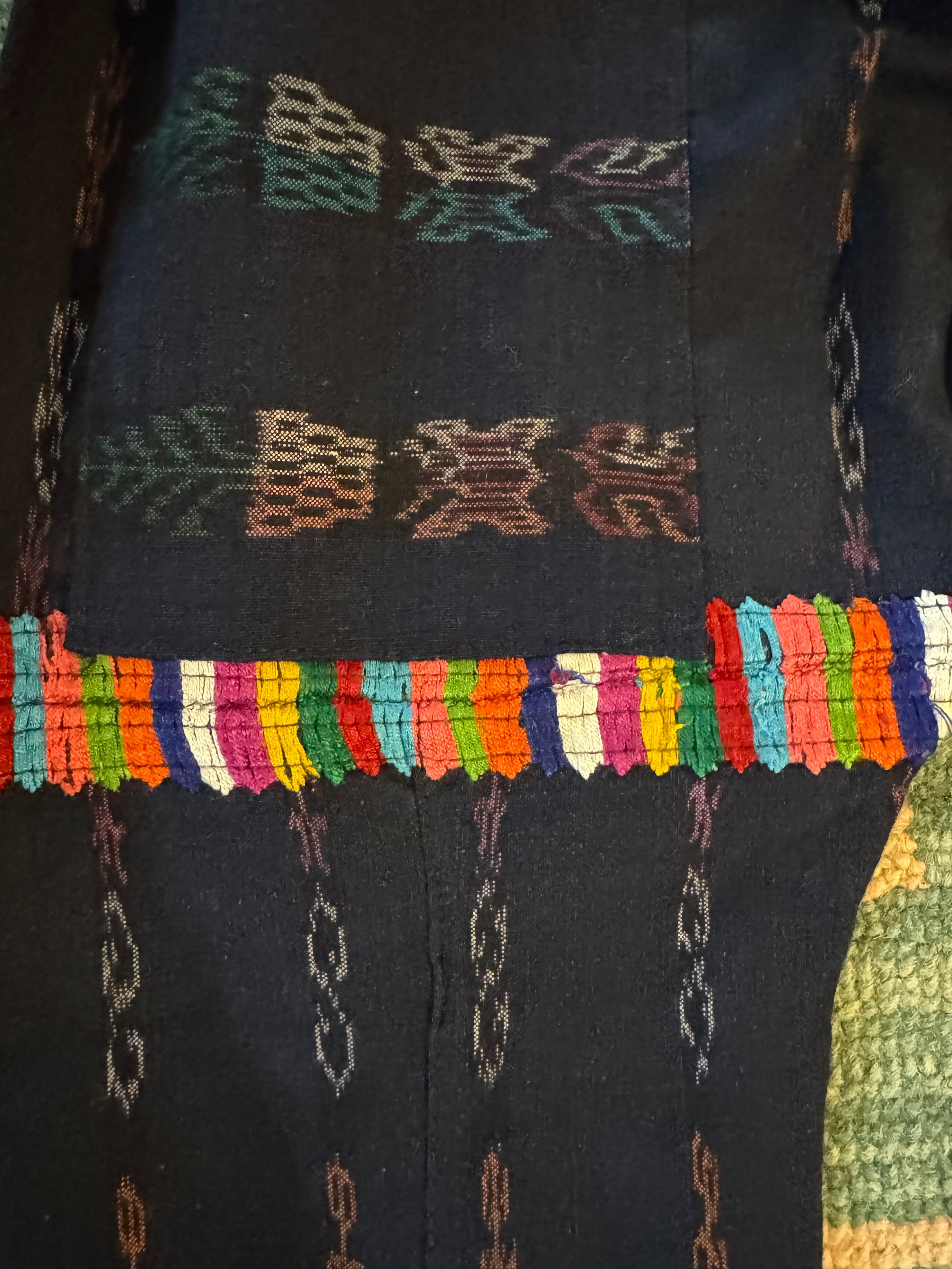 Guatemalan Artesanias Woven Pants Blue Boho Barrel Harem Unisex