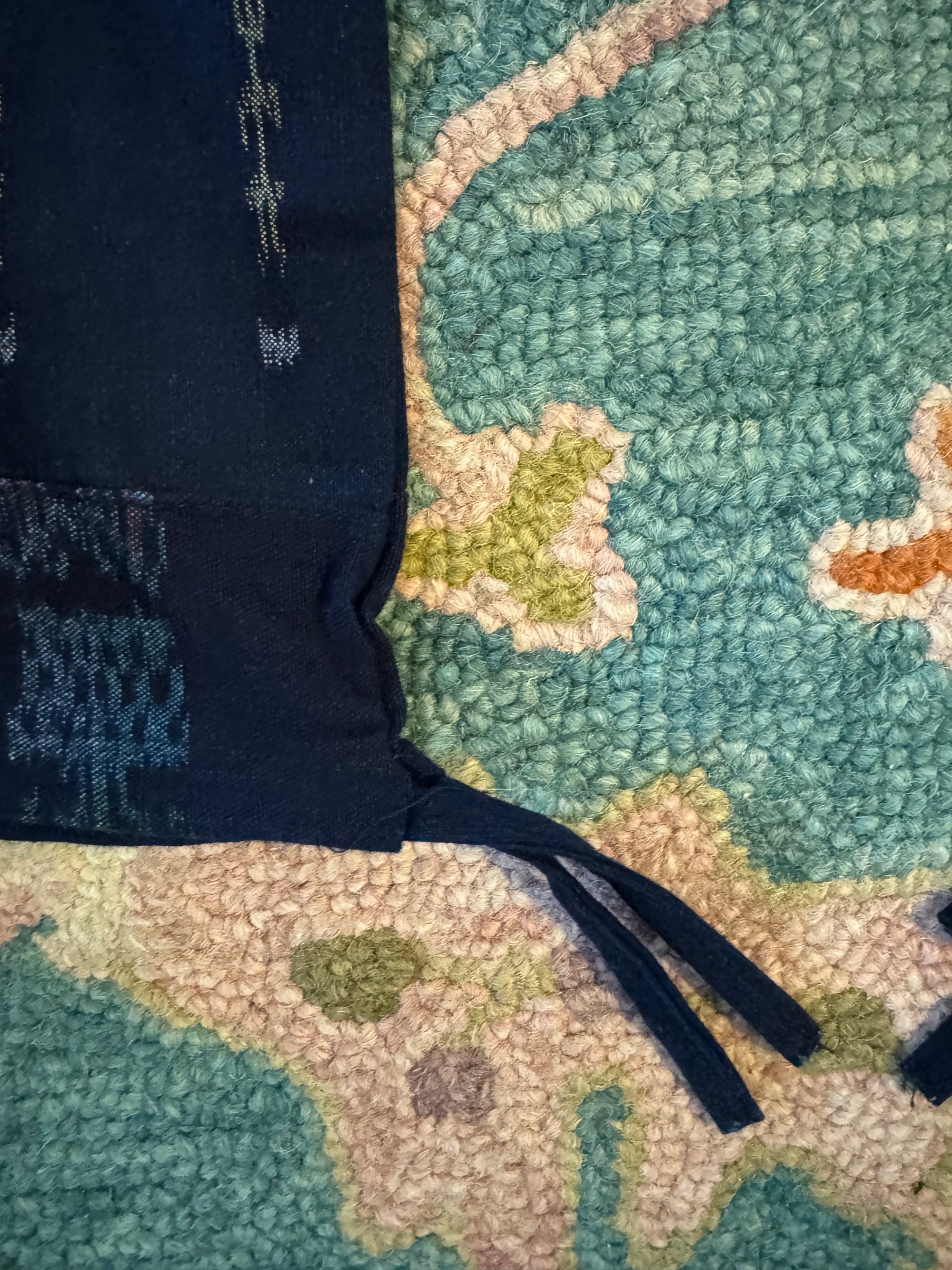 Guatemalan Artesanias Woven Pants Blue Boho Barrel Harem Unisex