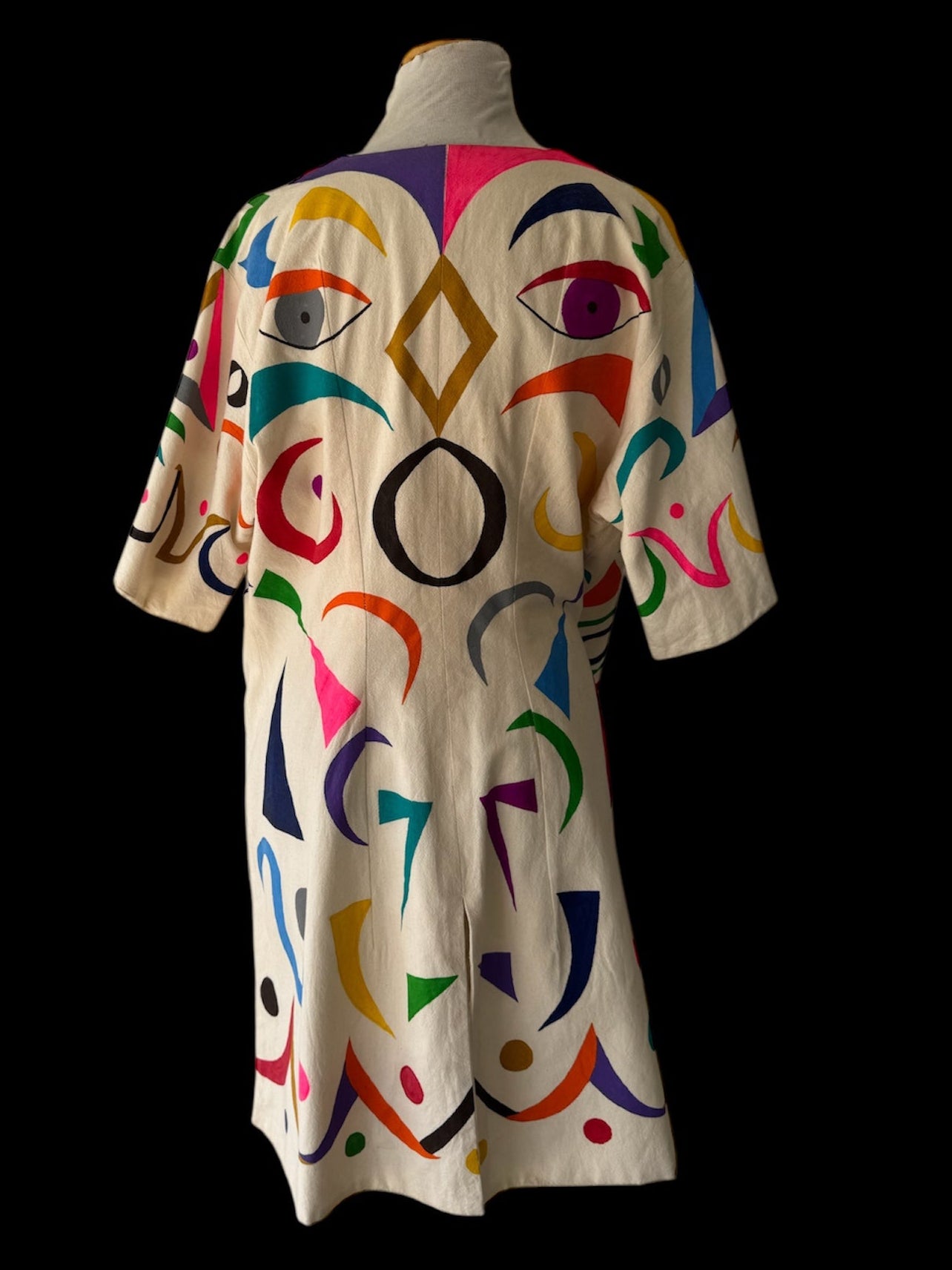 80s Mexican Hand-Painted Otomi Style Jacket