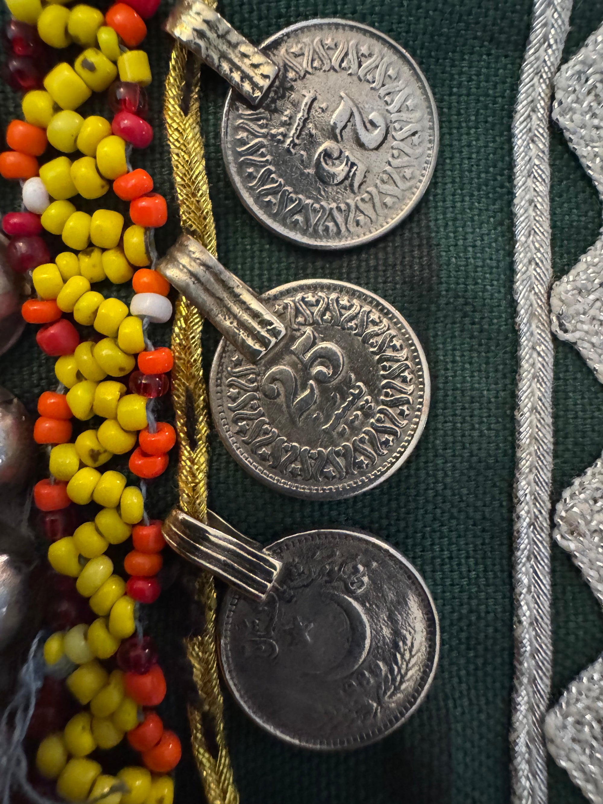 90s Afghan Kuchi Tribal Belt Coin Beaded Waist Sash