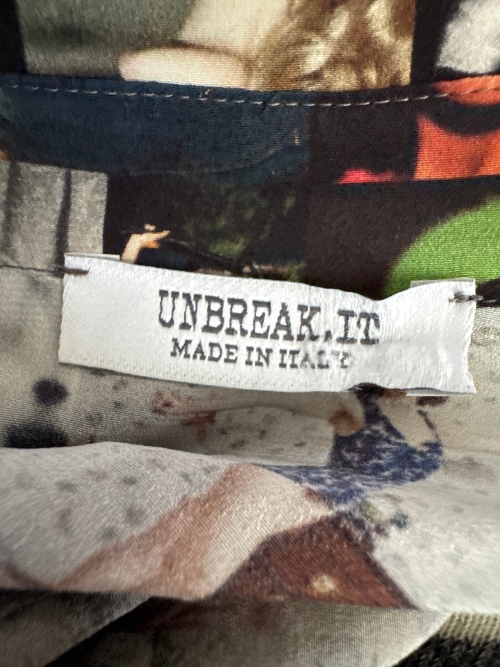 Unbreak.it Icons Patchwork Silk Shirt Dress