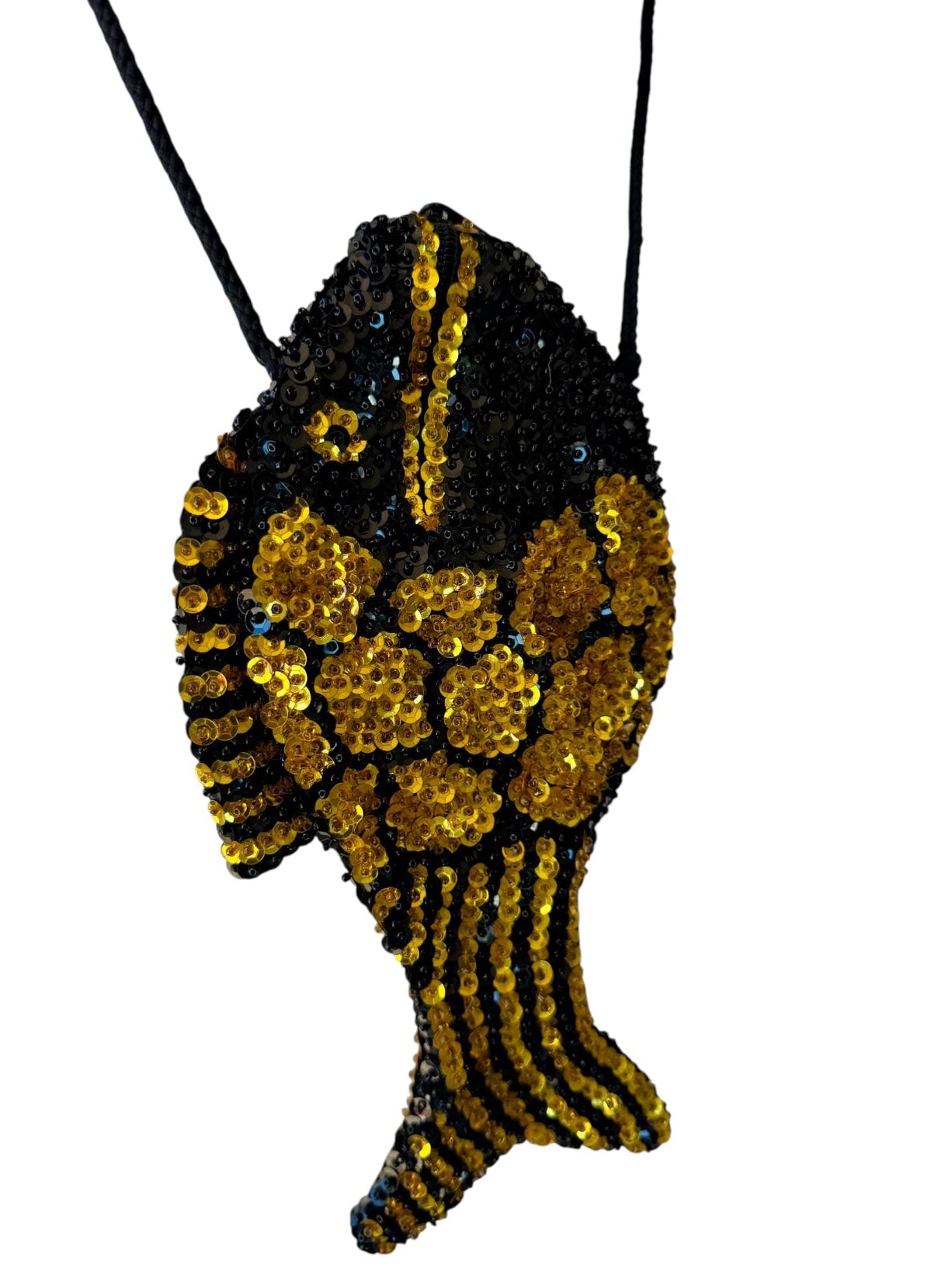 80s Gold Sequin Fish Bag