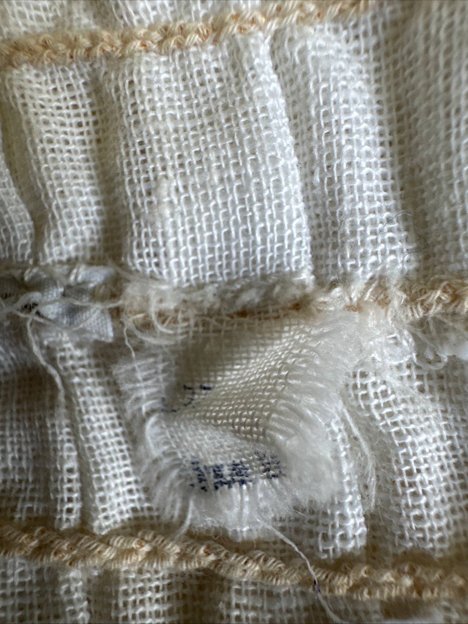 70s White Gauze Pleated Skirt Set