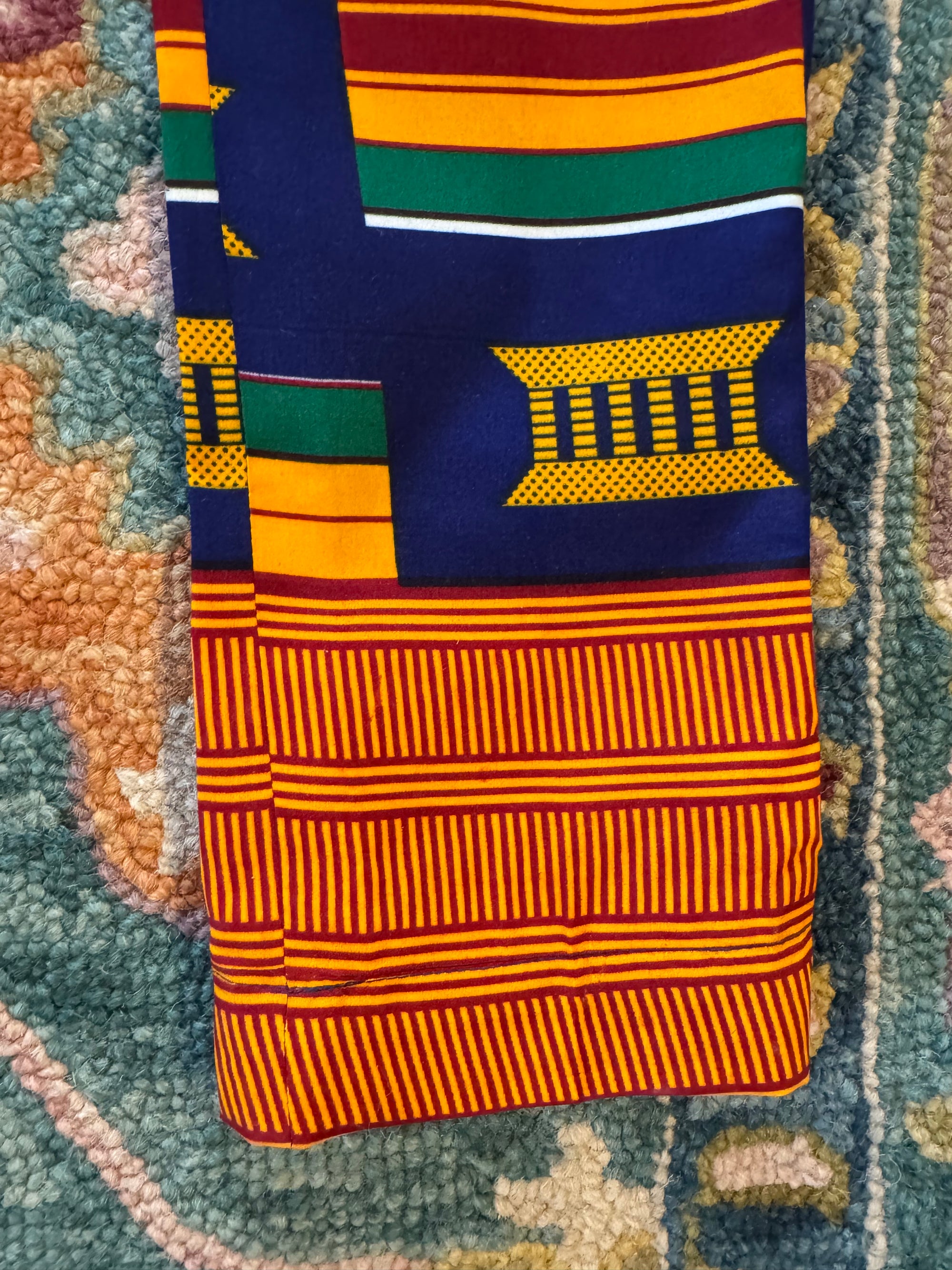 Ankara African Kente Cloth Colorful Slim Pants