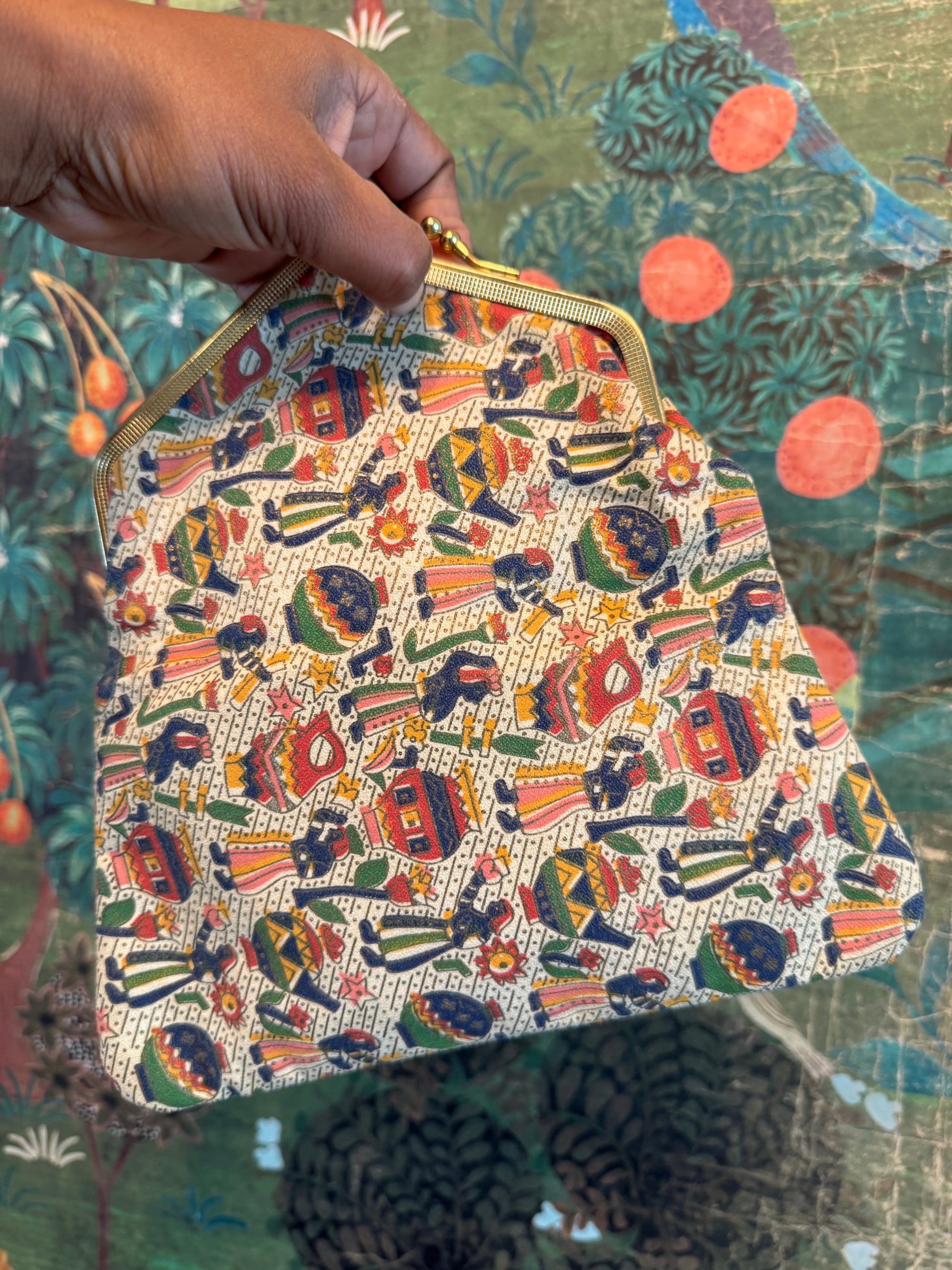 70s Madhubani Foldable Clutch Bag