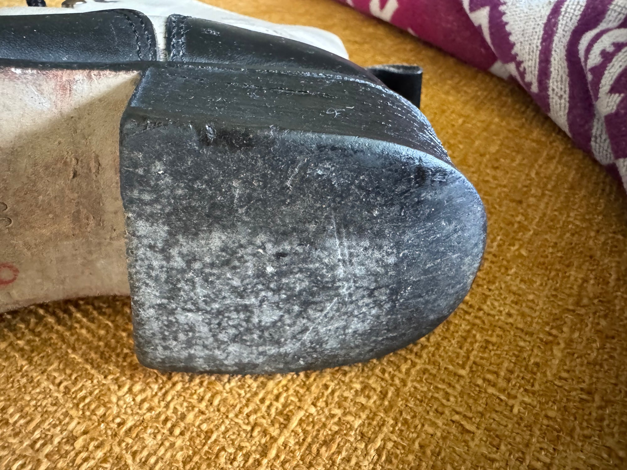 Vtg Jolie Paris Two-Tone Leather Boots