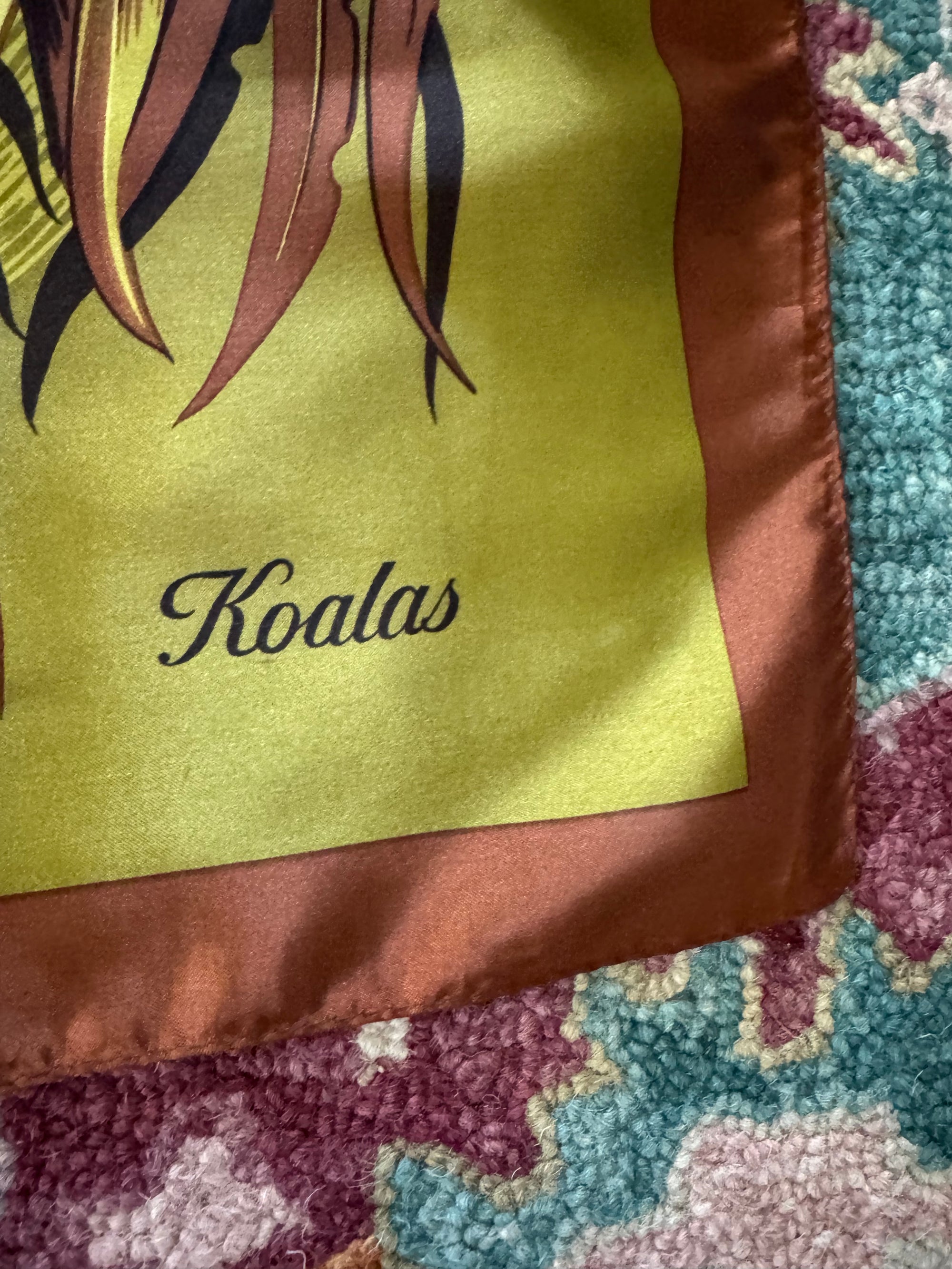 90s HEIL Koala Australia Sunset Souvenir Scarf