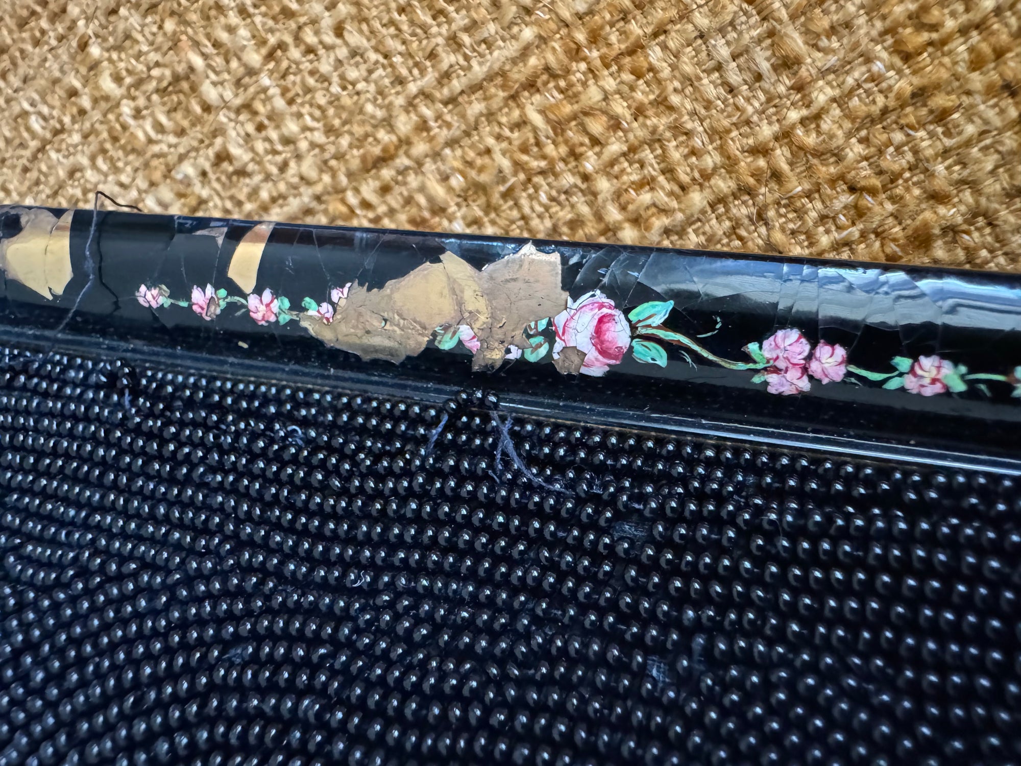 40s Josef Beaded Embroidered Floral Clutch Bag