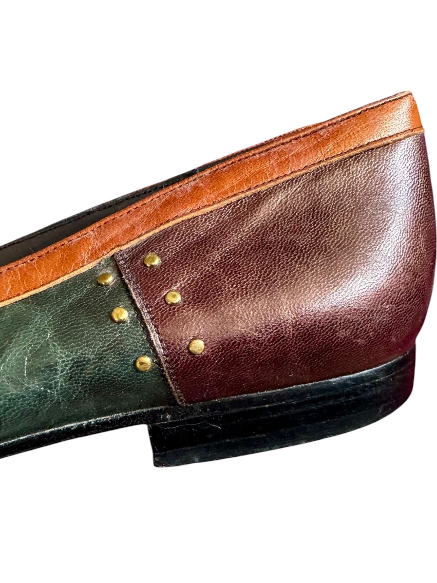 80s Margaret J Patchwork Leather Loafers