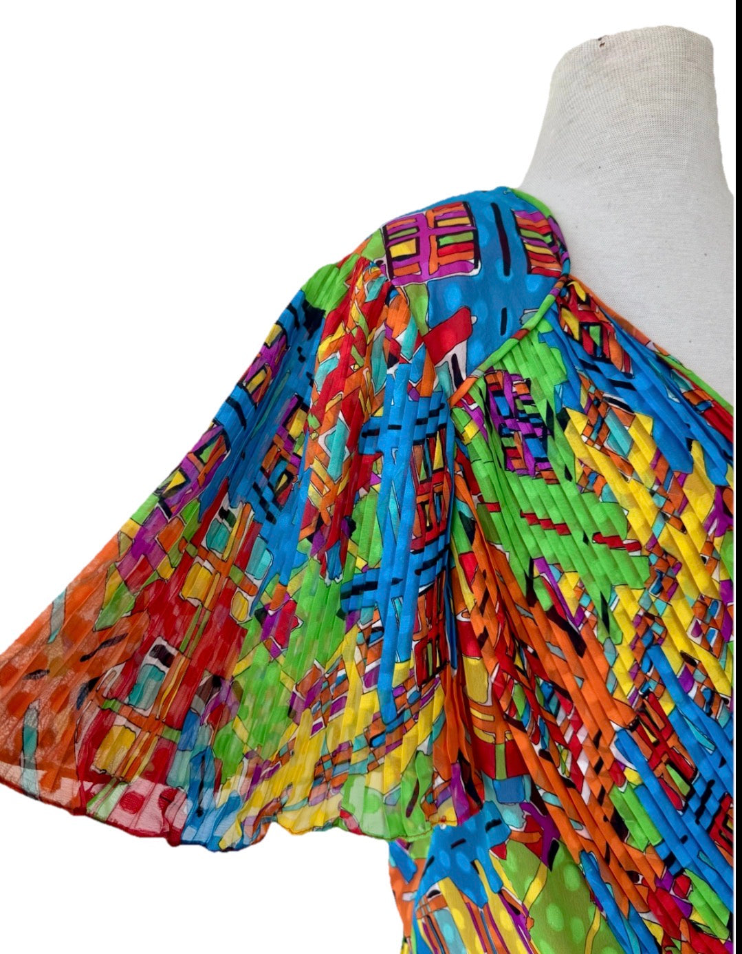 80s Diane Freis Colorful Print Skirt Set