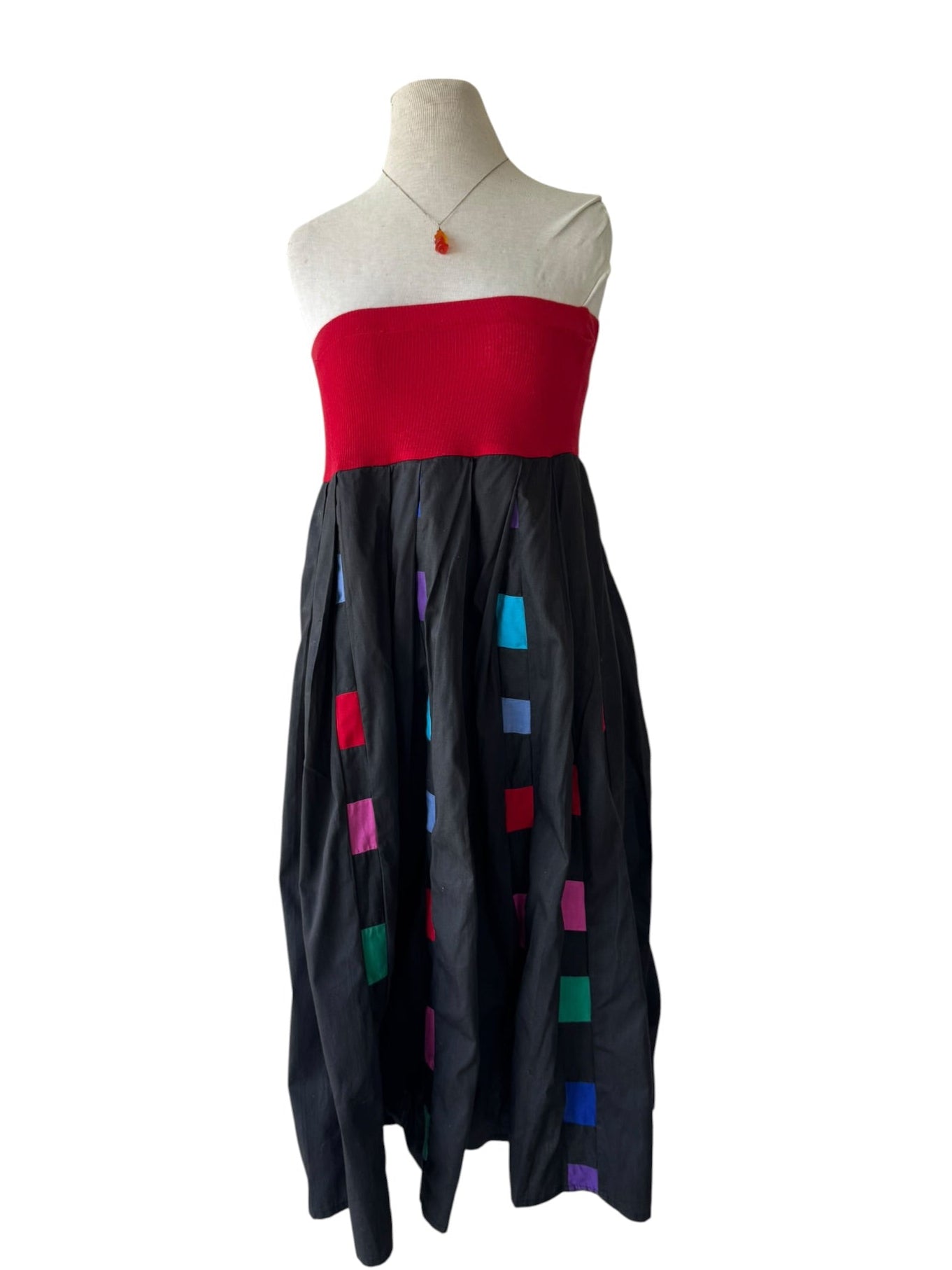 80s Pegaso Quilted Patchwork Full Sweep Skirt