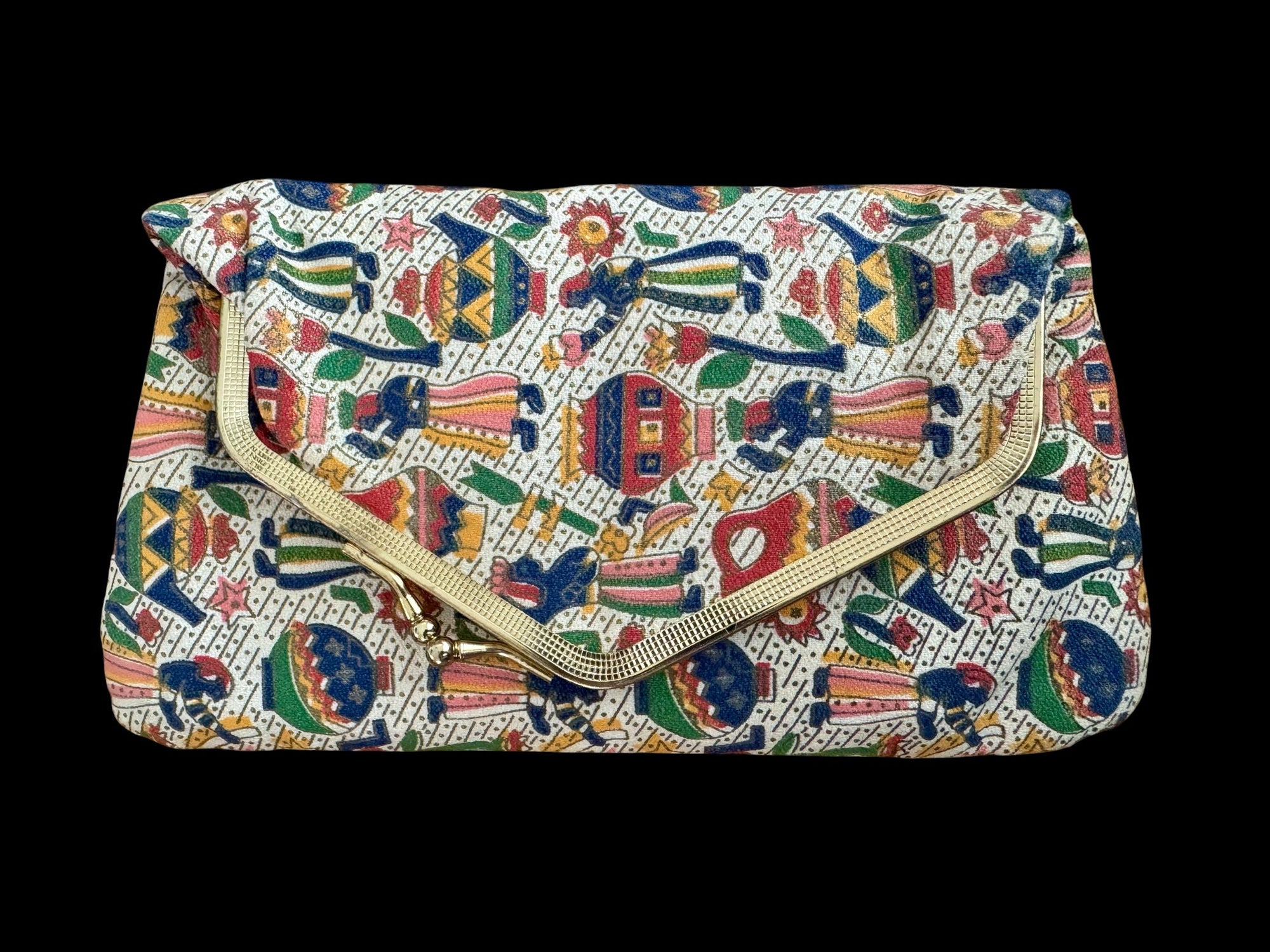 70s Madhubani Foldable Clutch Bag